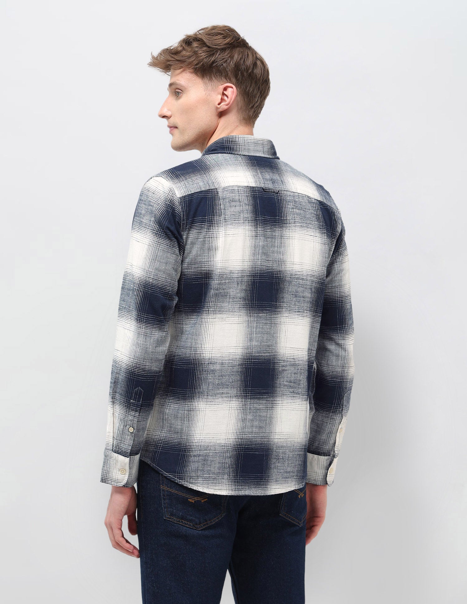 Tartan Checked Slim Fit Shirt Navy - U.S. POLO ASSN. | Large