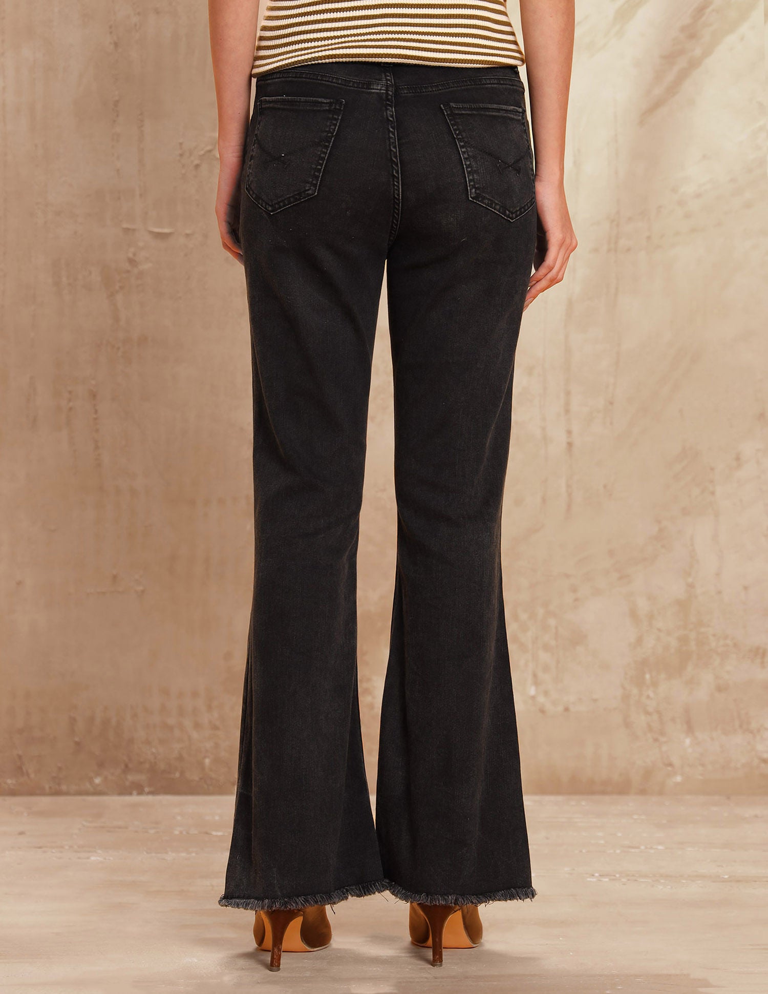 High Rise Flared Fit Jeans Dark Grey - U.S. POLO ASSN. | Large