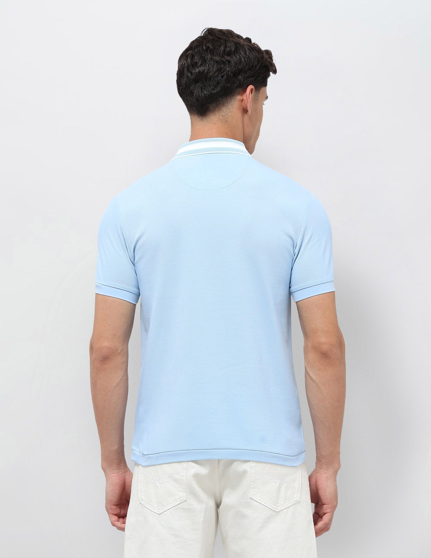 Solid Slim Fit Polo Shirt Light Blue - U.S. POLO ASSN. | Large