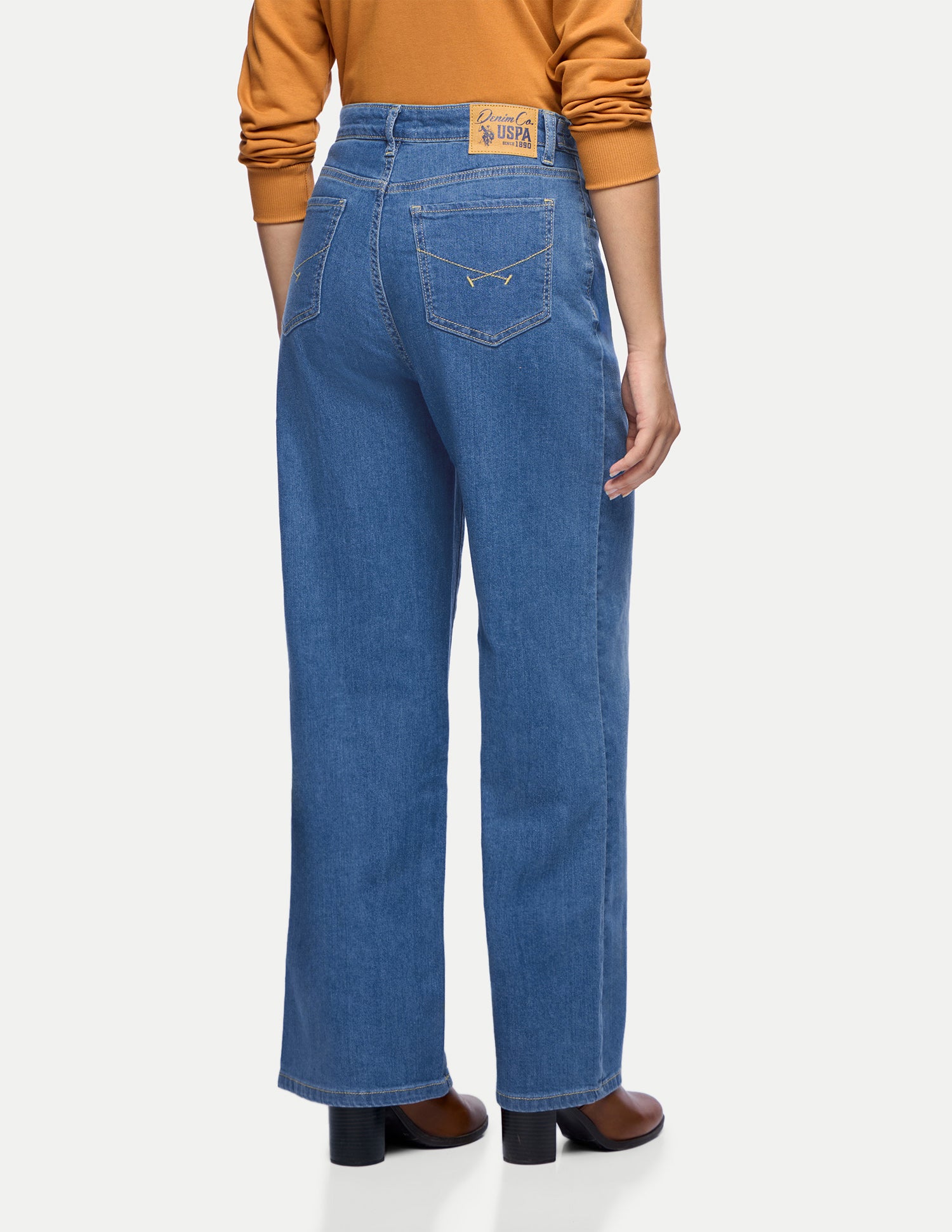Wide Leg Fit Blue Light Weight Jeans Blue - U.S. Polo Assn. India | Large