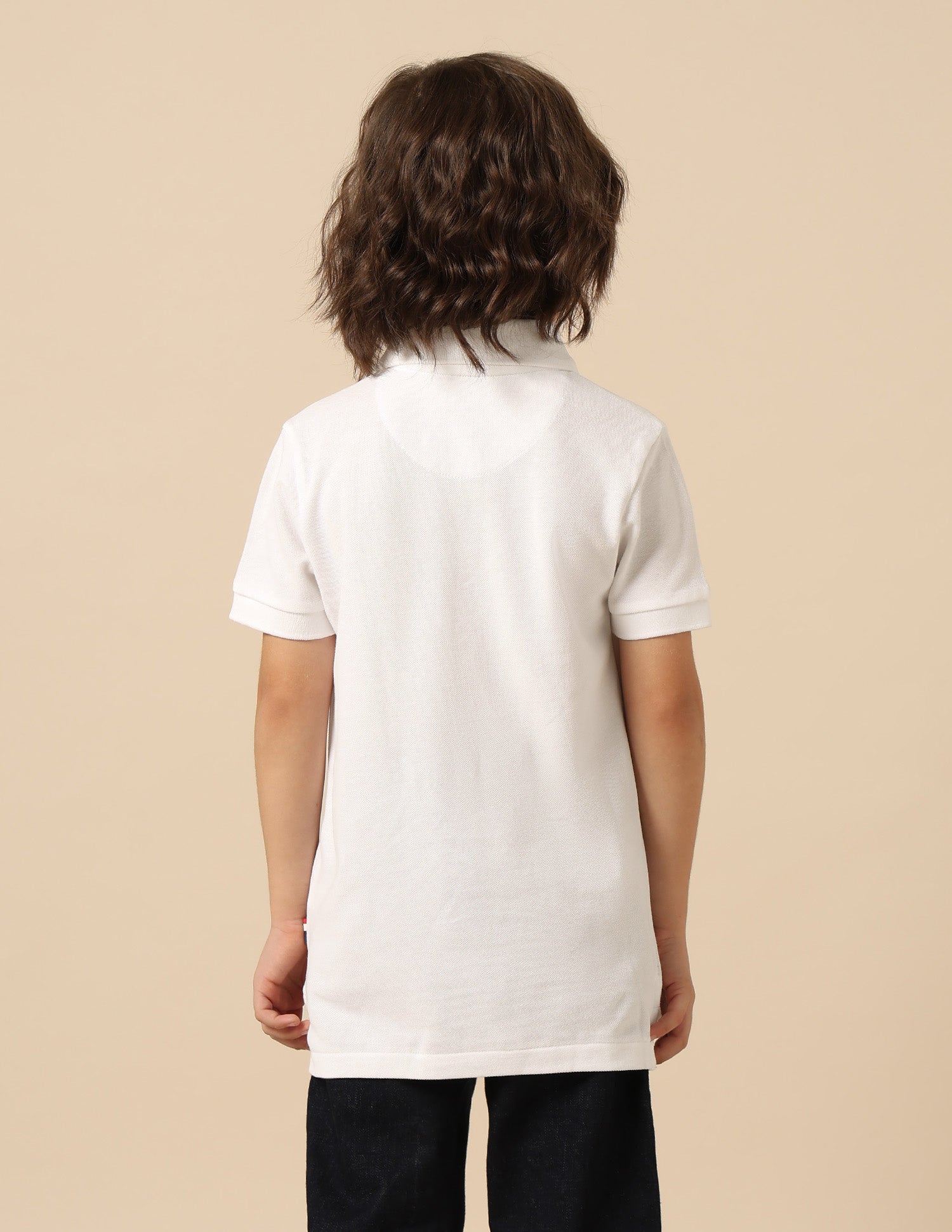 Boys Graphic Printed Regular Fit Polo Shirt White - U.S. POLO ASSN. | Large