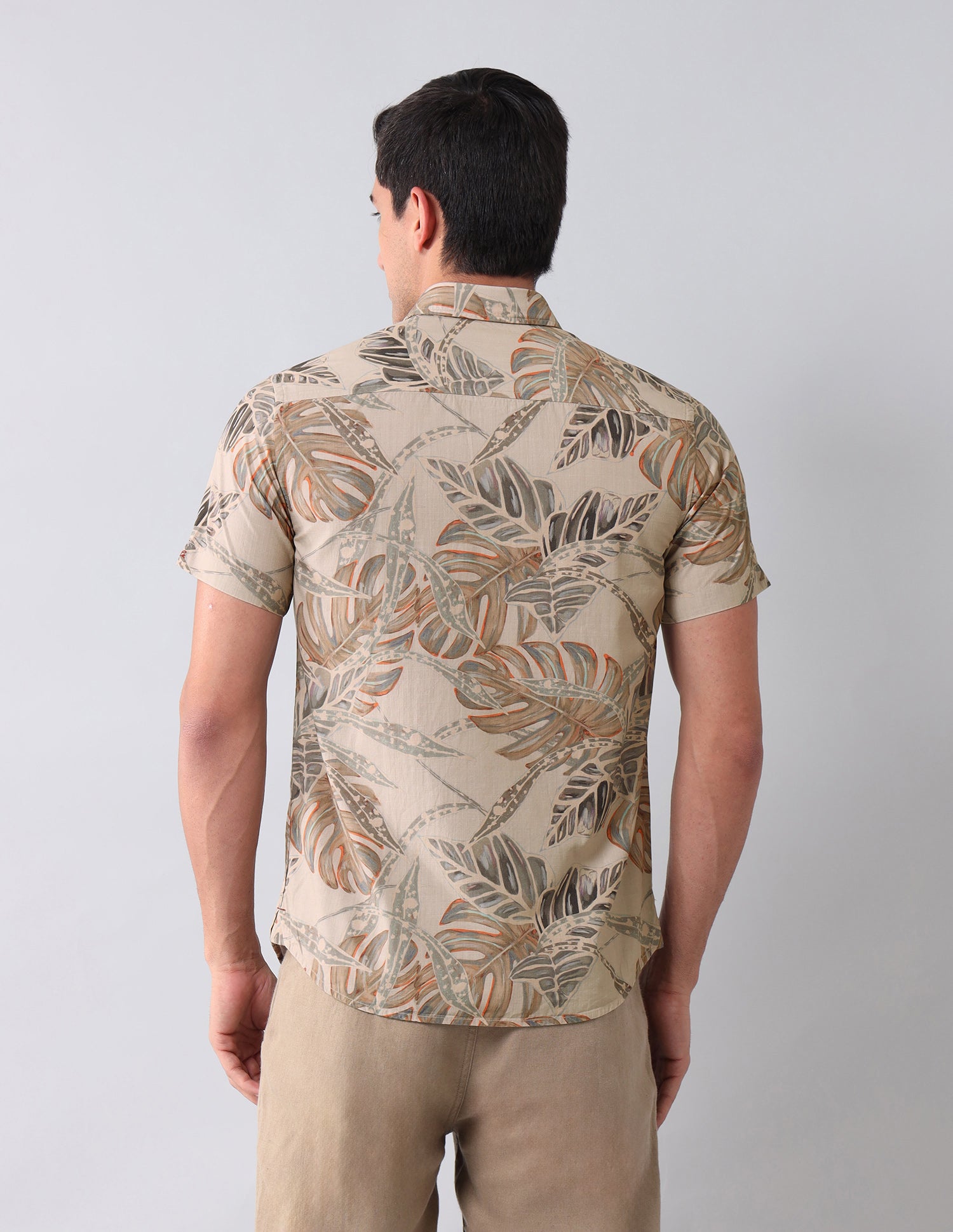 Regular Fit All-Over Shirt Khaki - U.S. Polo Assn. India | Large