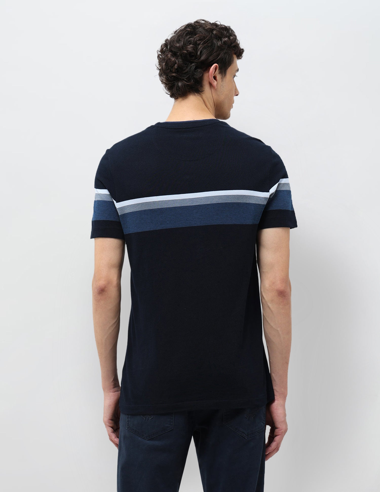 Horizontal Striped Slim Fit T-shirt Navy - U.S. POLO ASSN. | Large