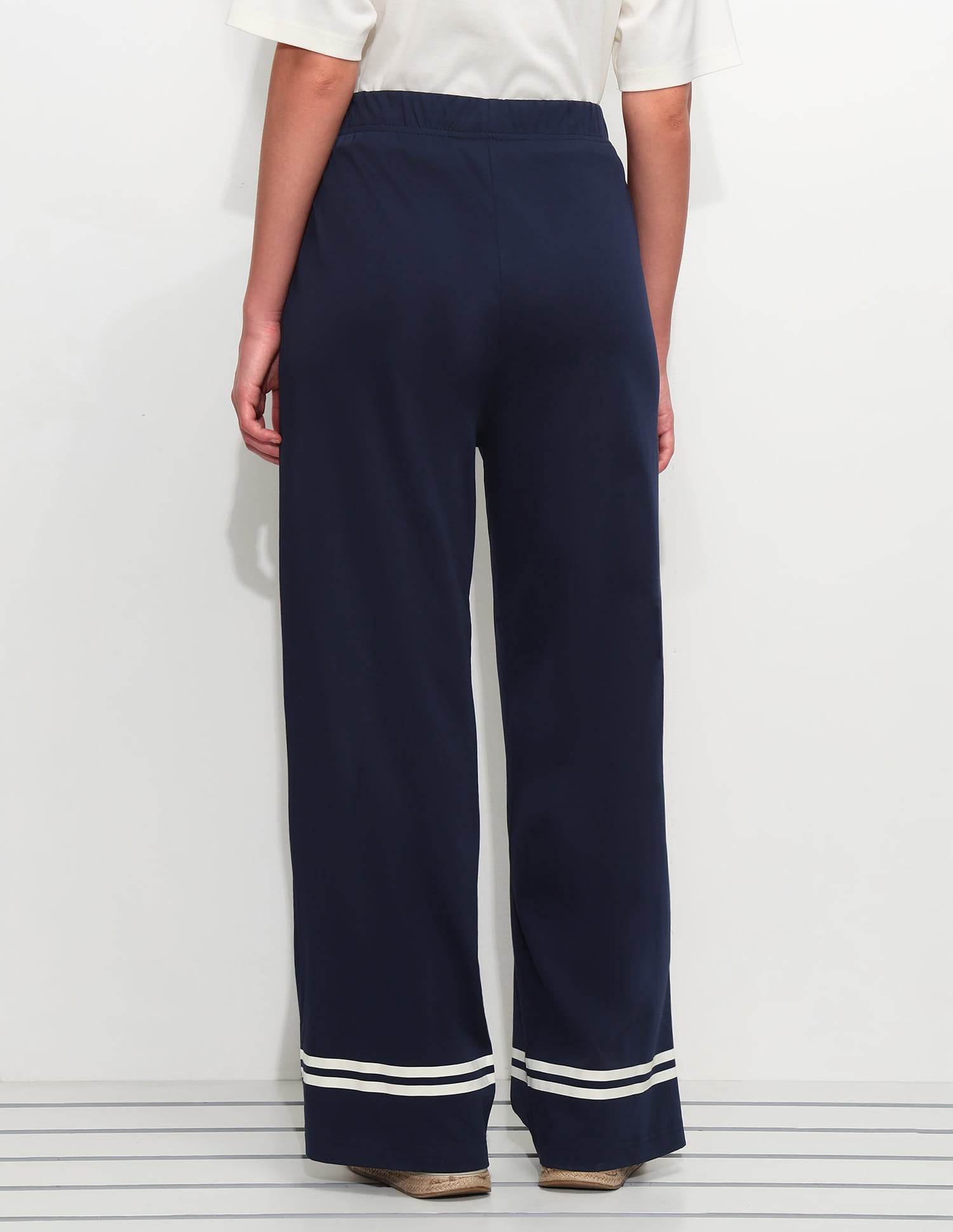 High Rise Wide Leg Trousers Blue - U.S. Polo Assn. India | Large