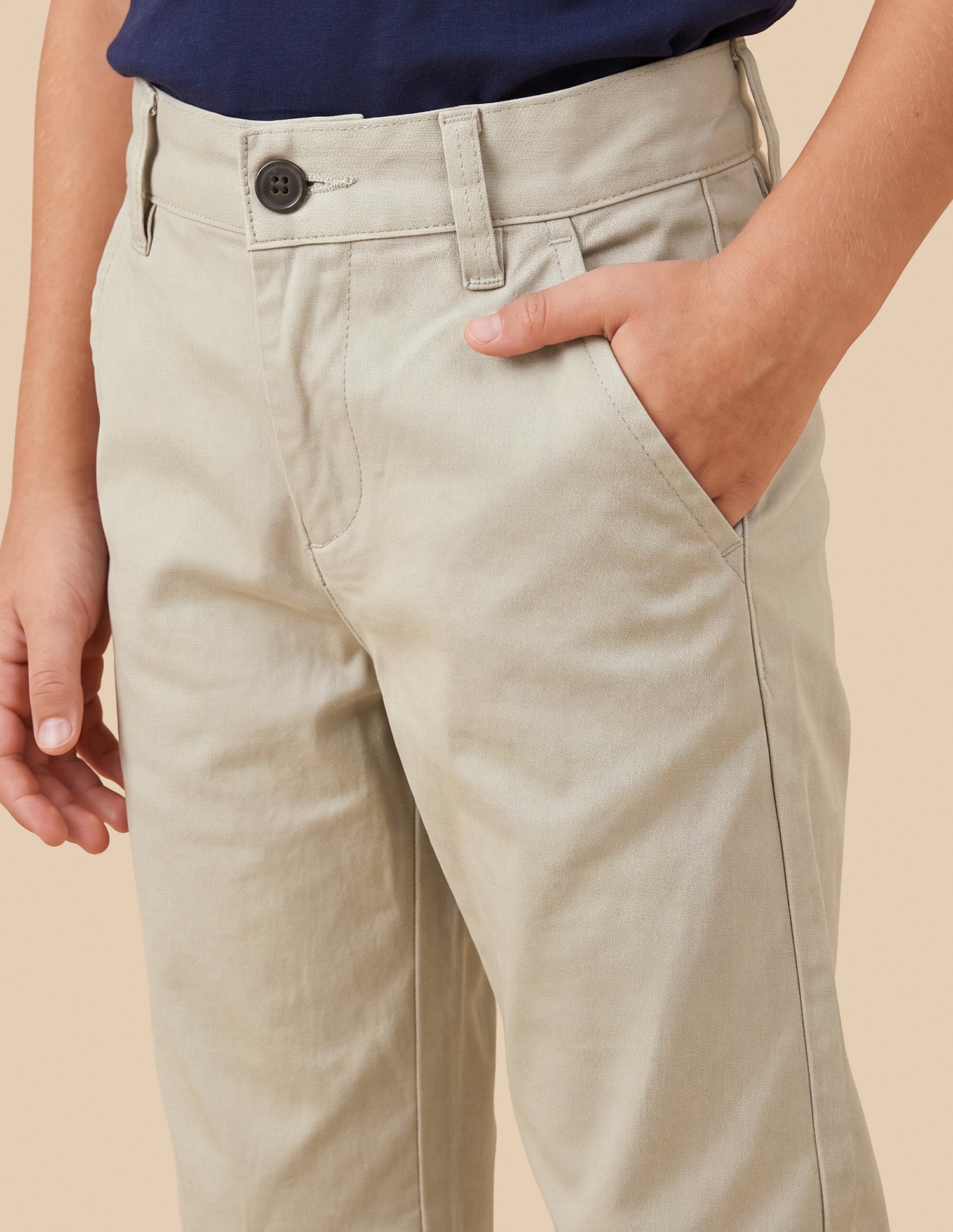 Twill Slim Fit Trousers Beige - U.S. Polo Assn. India | Large