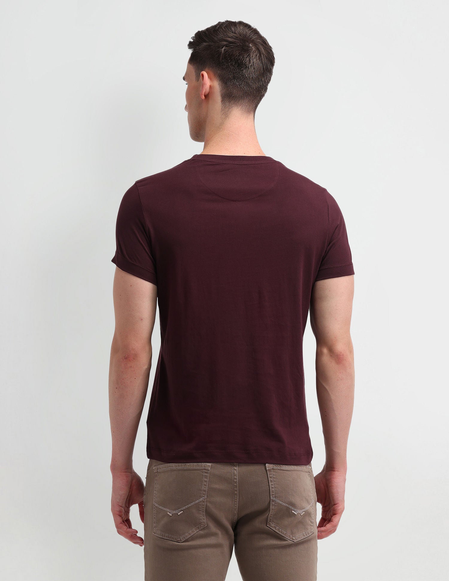 Muscle Fit Brand Print T-Shirt Wine - U.S. POLO ASSN. | Large