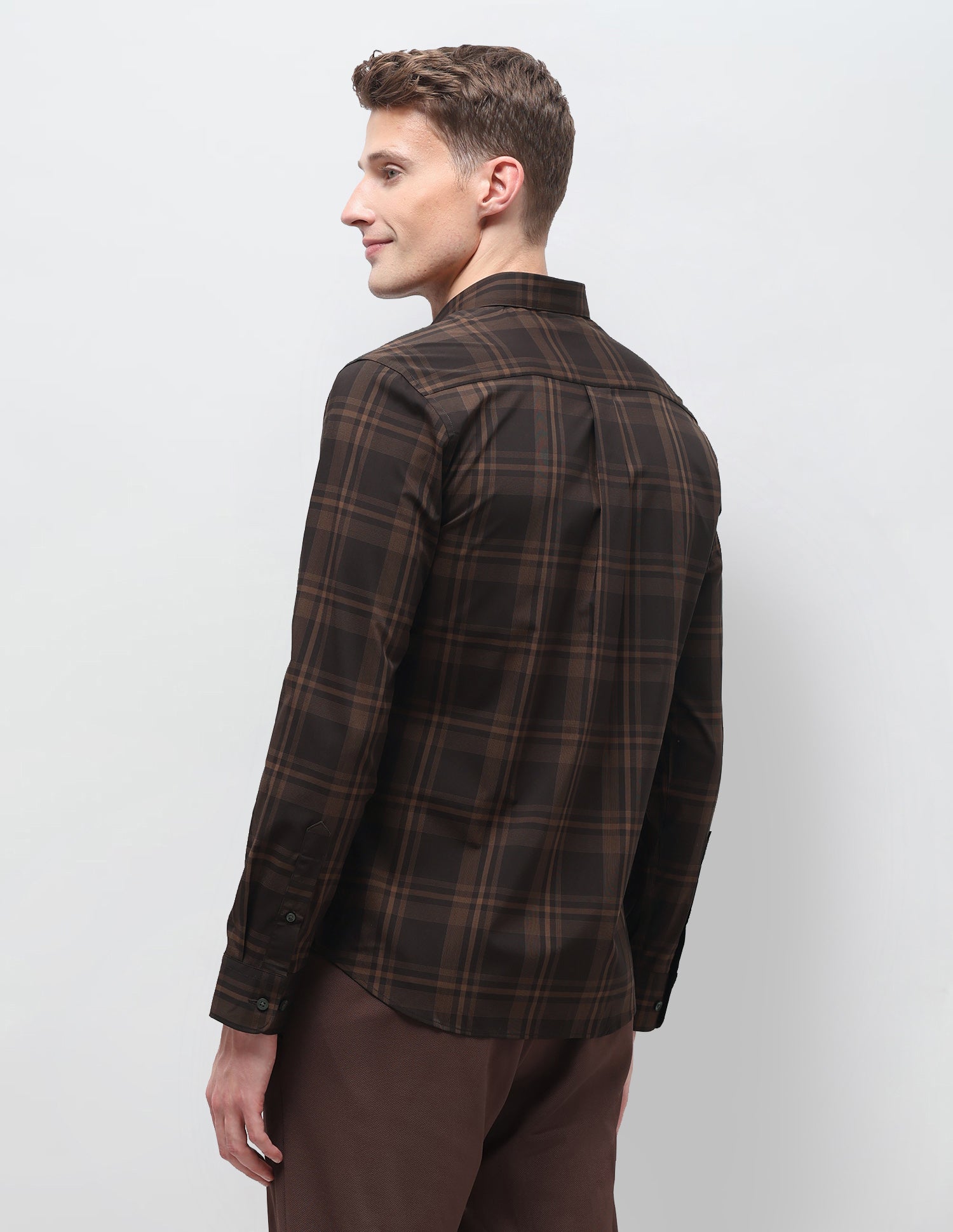 Plaid Checked Regular Fit Shirt Brown - U.S. Polo Assn. India | Large
