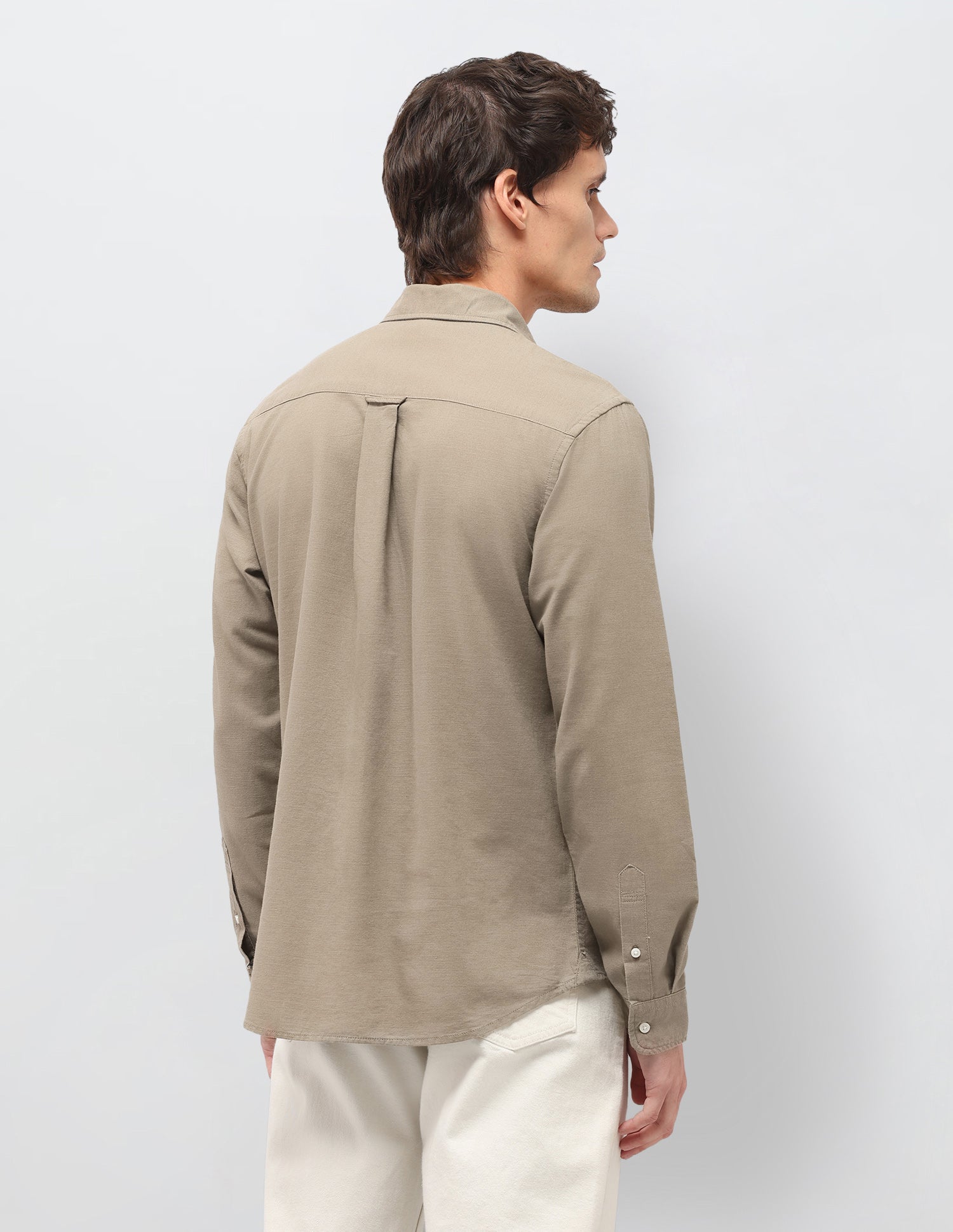 Dobby Solid Shirt Khaki - U.S. Polo Assn. India | Large
