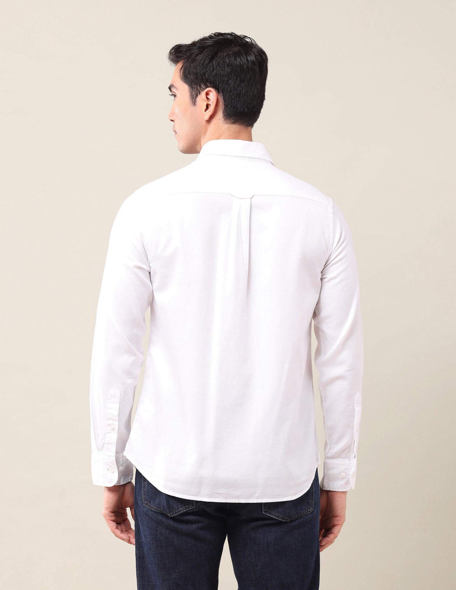 Tailored Fit Dobby Shirt White - U.S. Polo Assn. India | Large