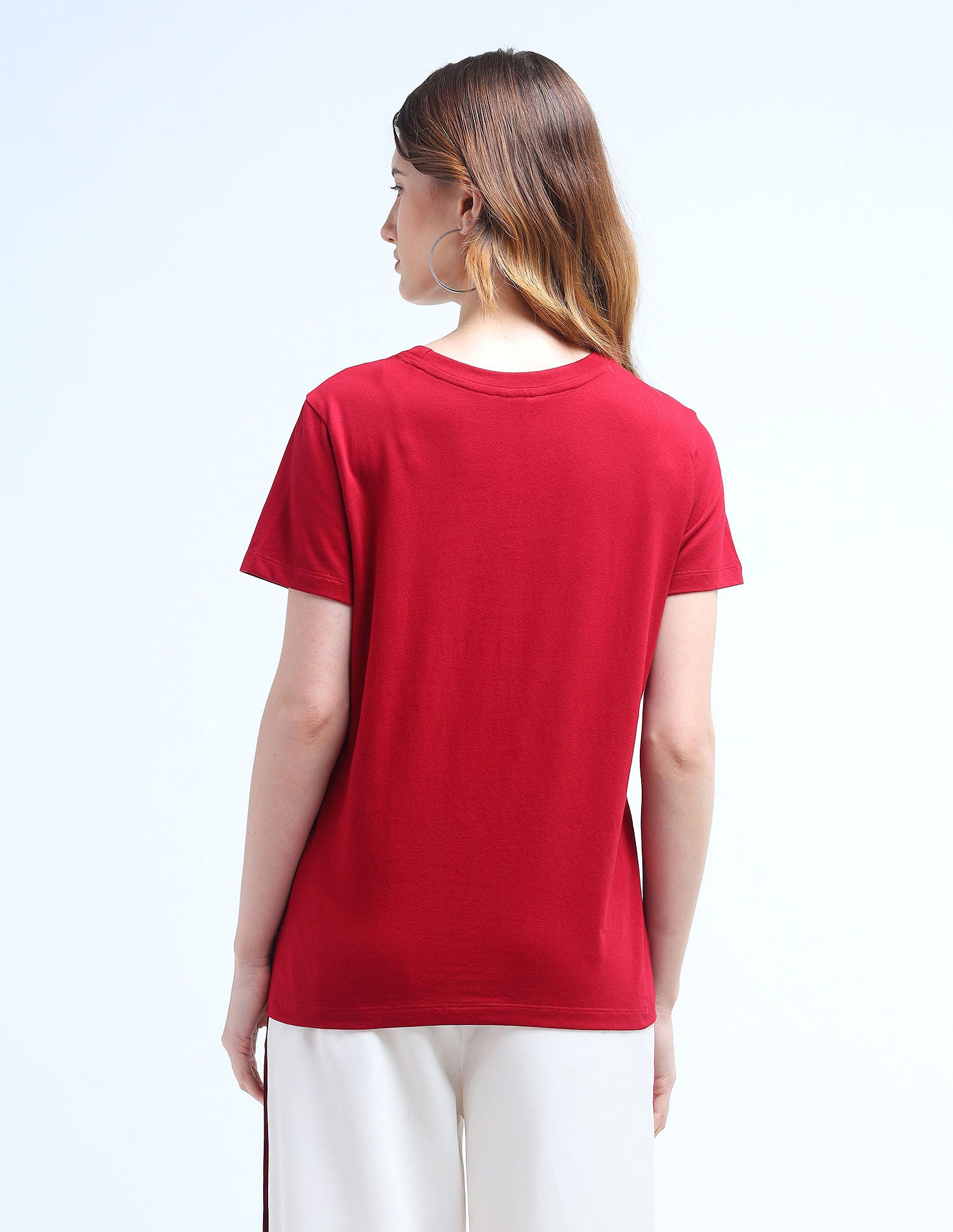 Stud Detail Regular Fit T-Shirt Maroon - U.S. POLO ASSN. | Large