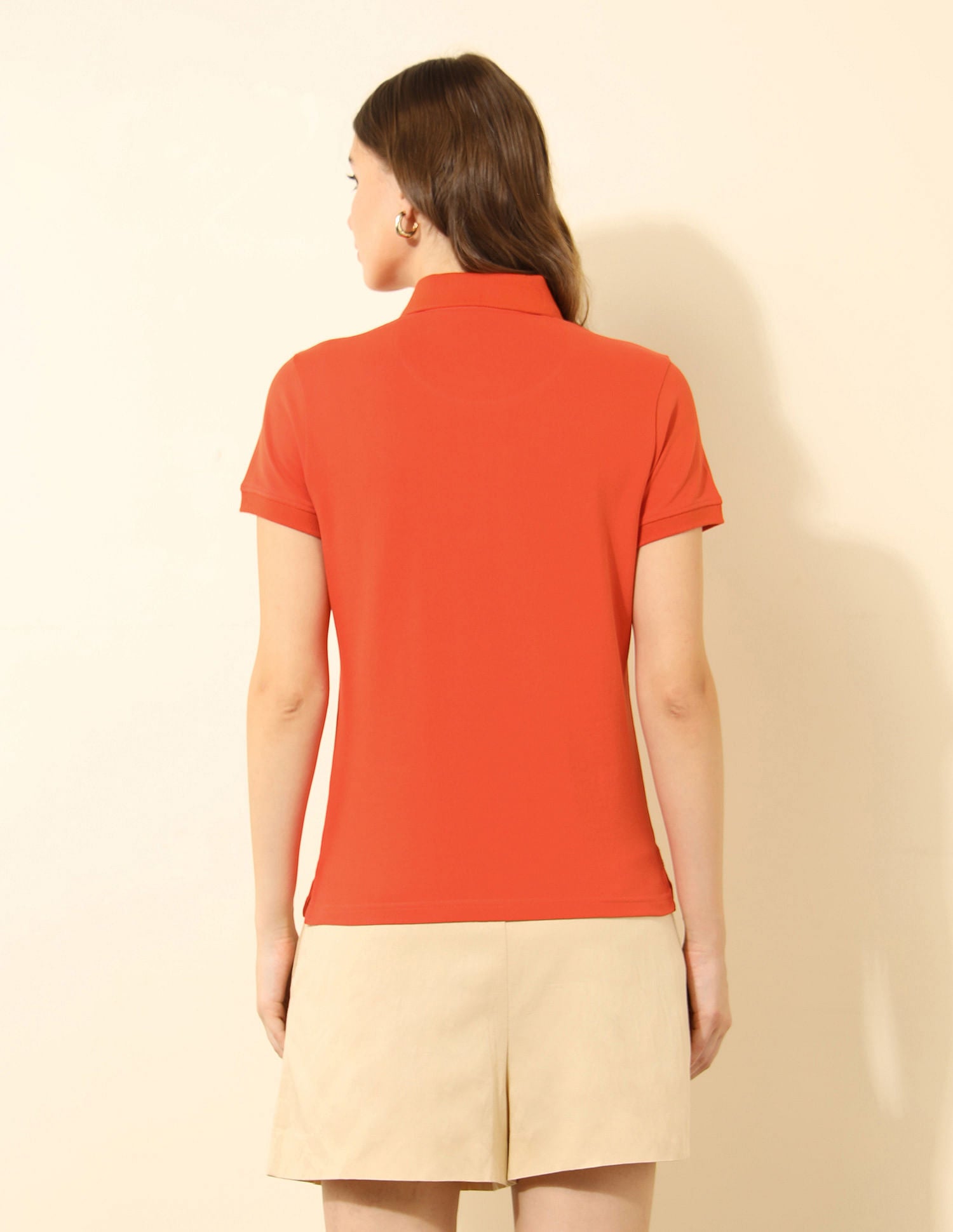 Regular Fit Brand Printed Polo Shirt Orange - U.S. Polo Assn. India | Large