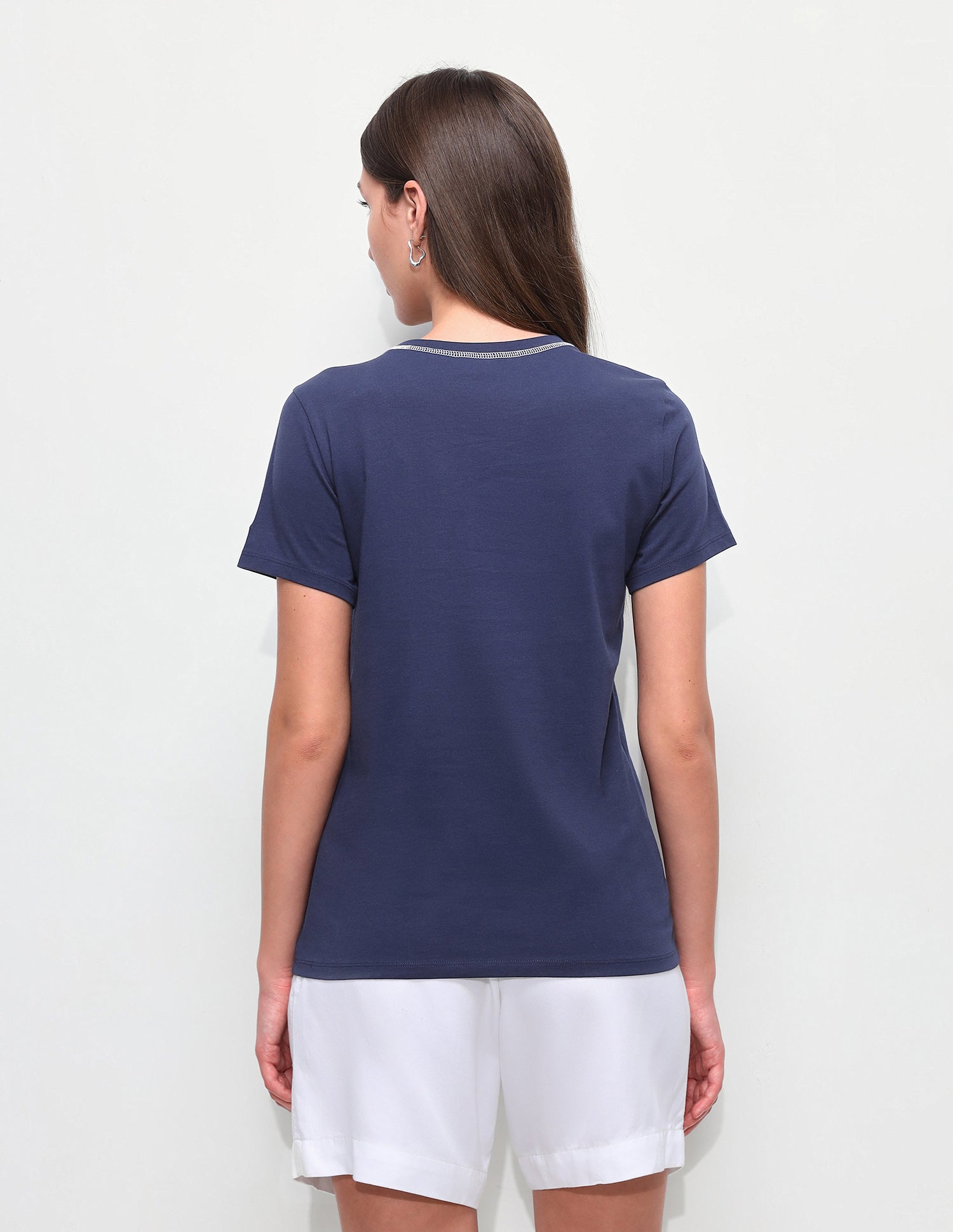 Digital Graphic Printed Regular Fit T-Shirt Navy - U.S. Polo Assn. India | Large