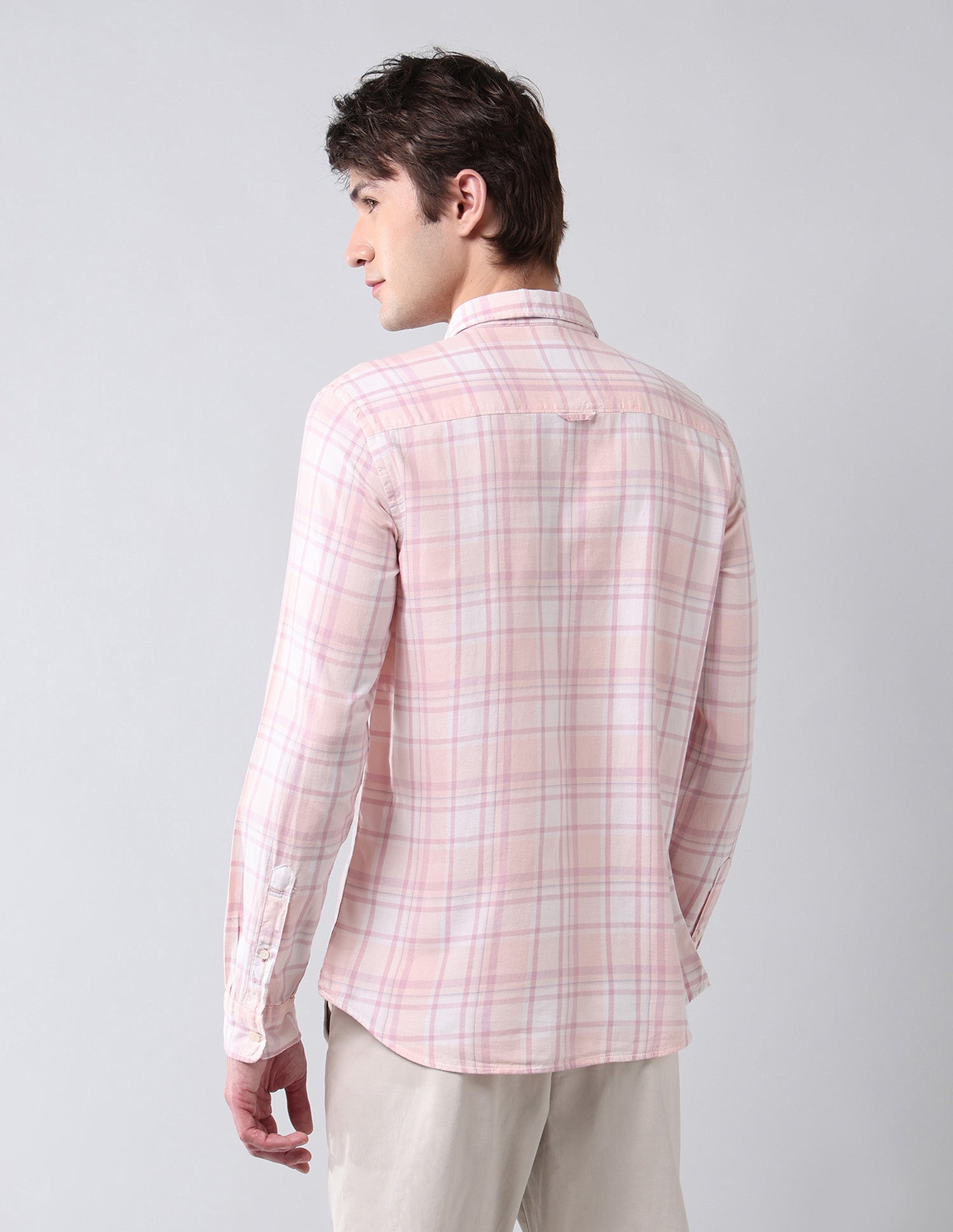 Plaid Checked Regular Fit Shirt Pink - U.S. Polo Assn. India | Large