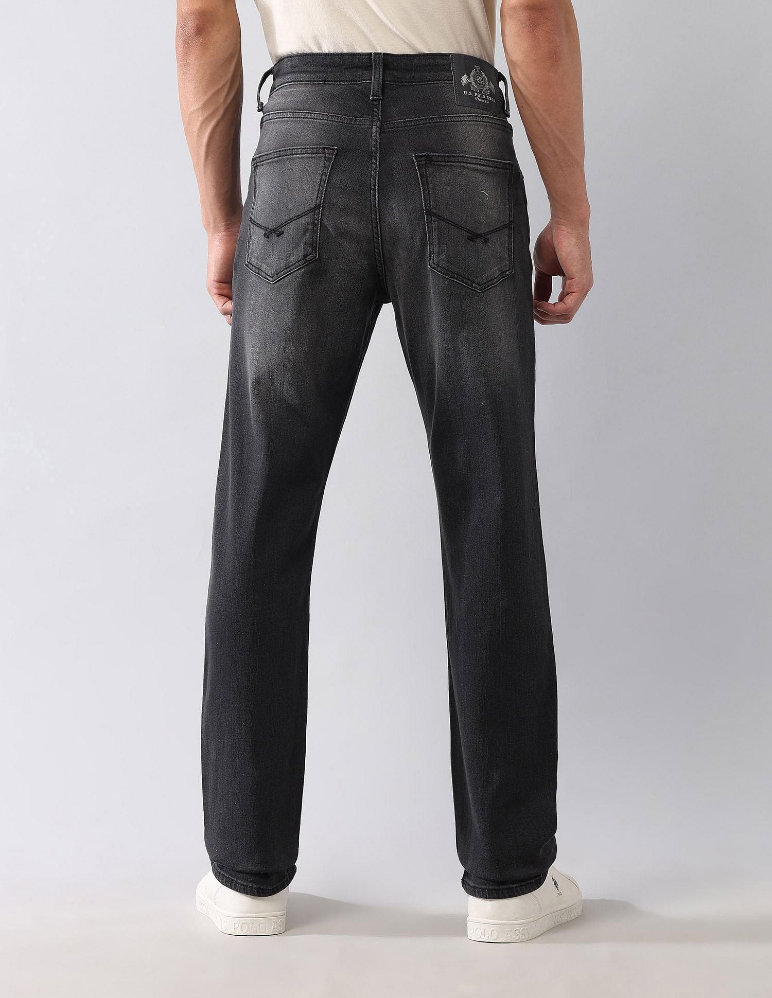 Harold Slim Straight Fit Black Jeans Black - U.S. Polo Assn. India | Large