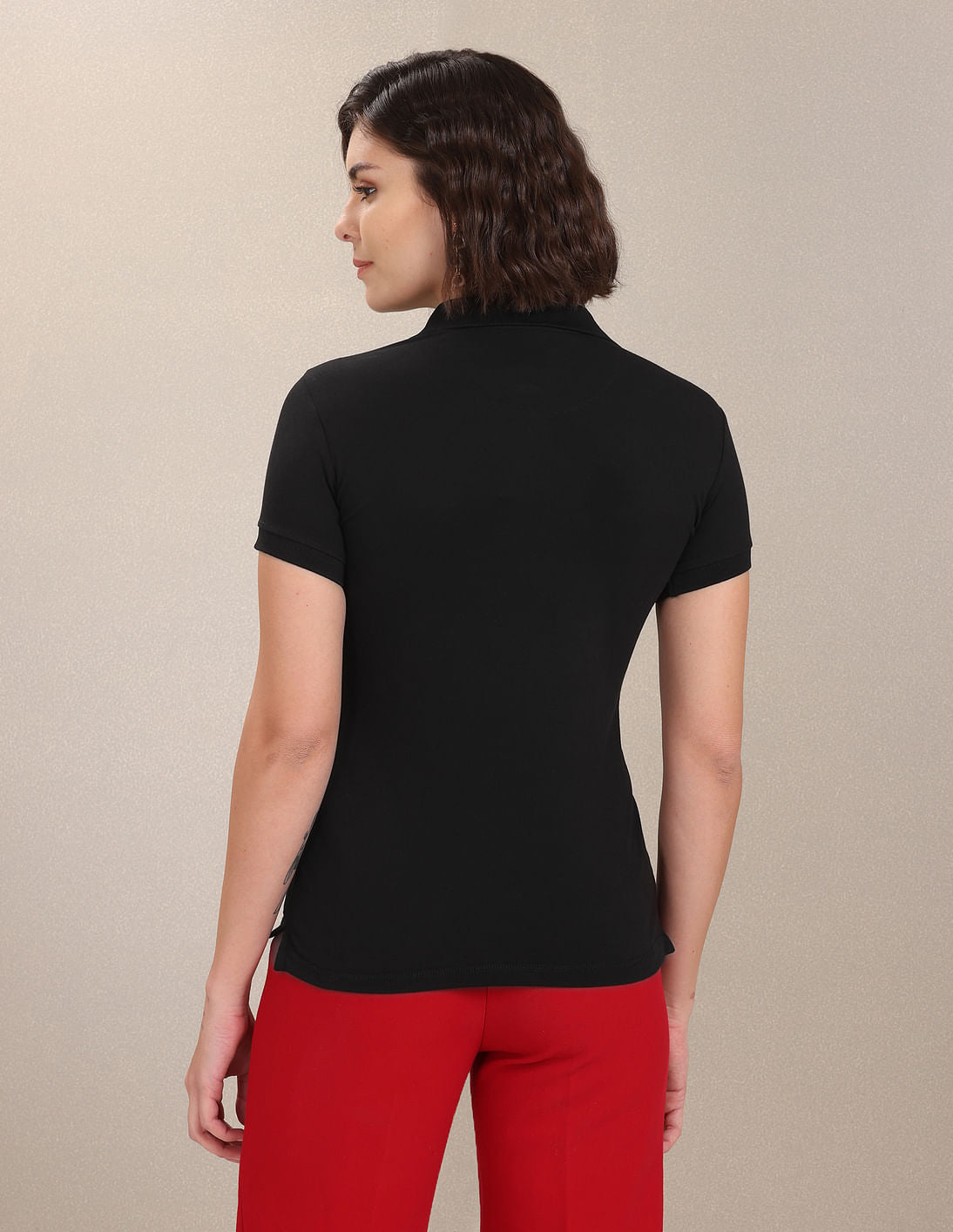 Solid Pique Polo Shirt Black - U.S. POLO ASSN. | Large