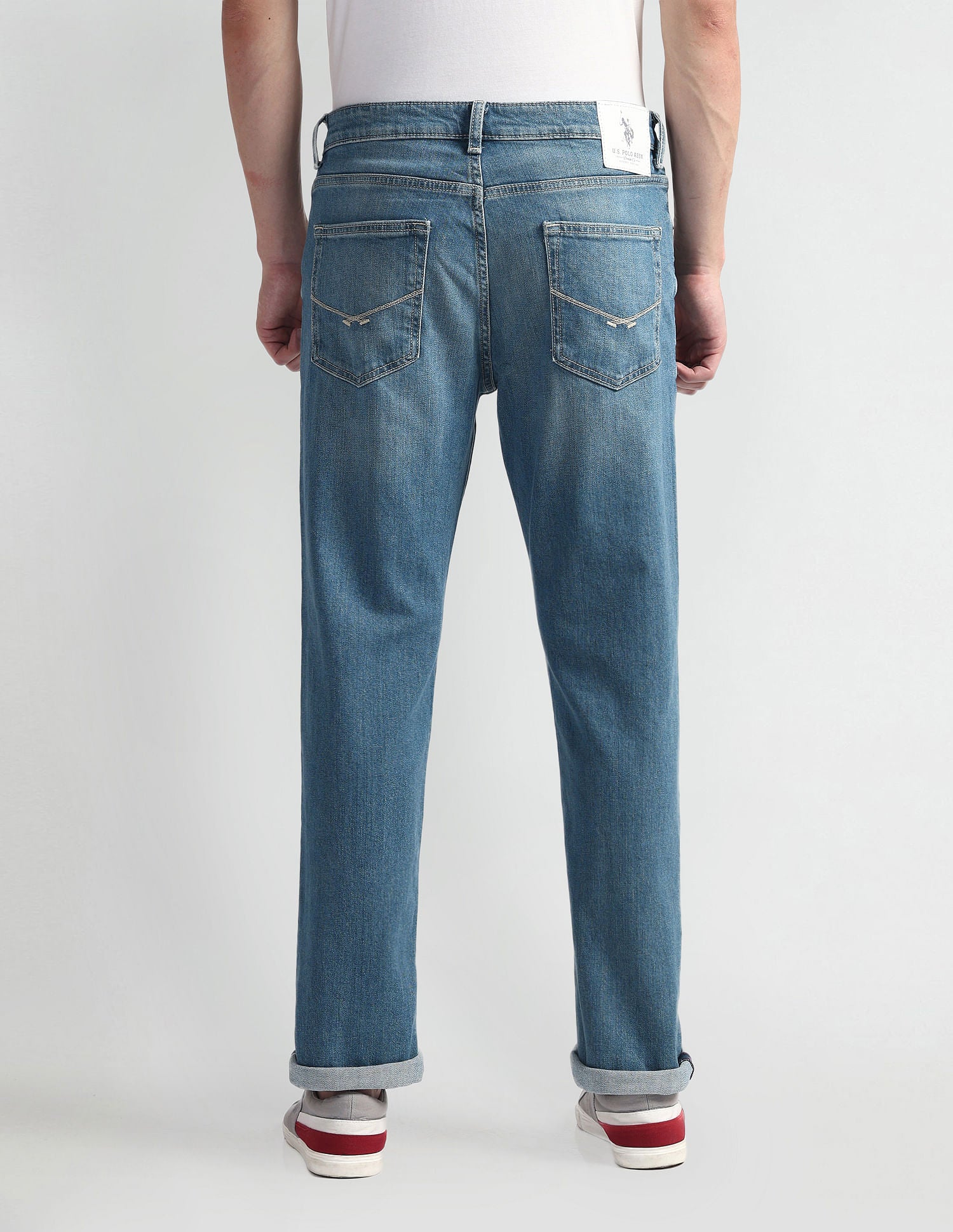Harold Slim Straight Fit Blue Jeans Blue - U.S. Polo Assn. India | Large