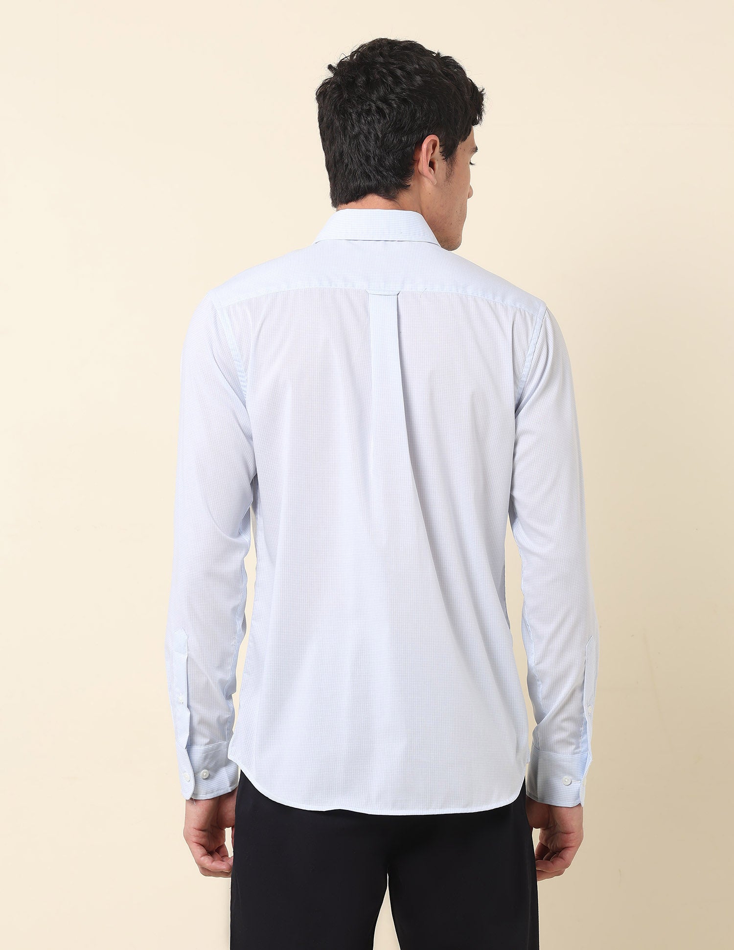 Graph Checked Tailored Fit Shirt Blue - U.S. Polo Assn. India | Large