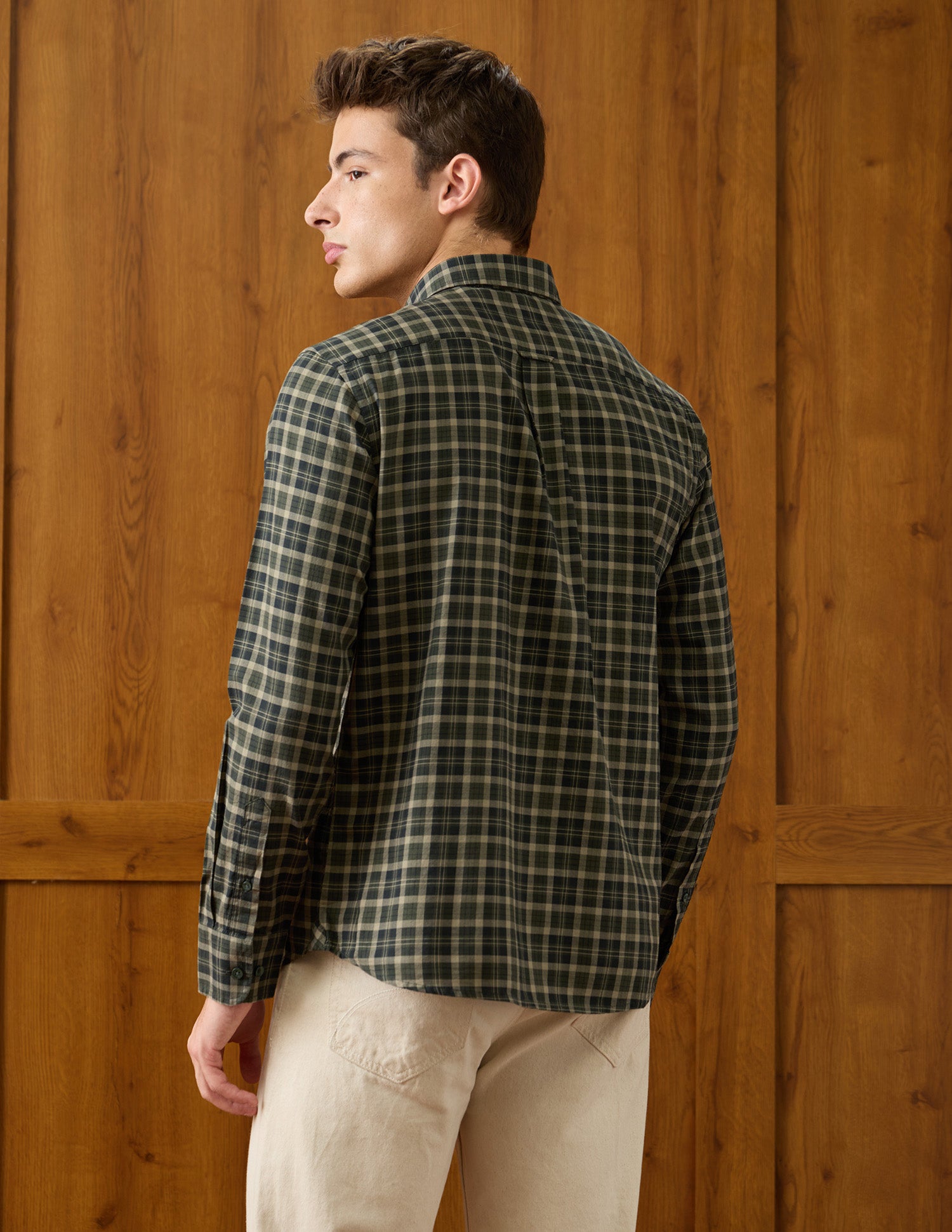 Tartan Checked Regular Fit Shirt Olive - U.S. Polo Assn. India | Large