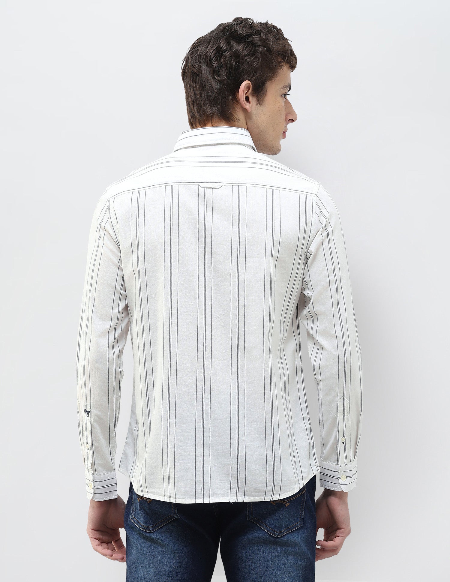 Vertical Striped Regular Fit Shirt Blue - U.S. Polo Assn. India | Large