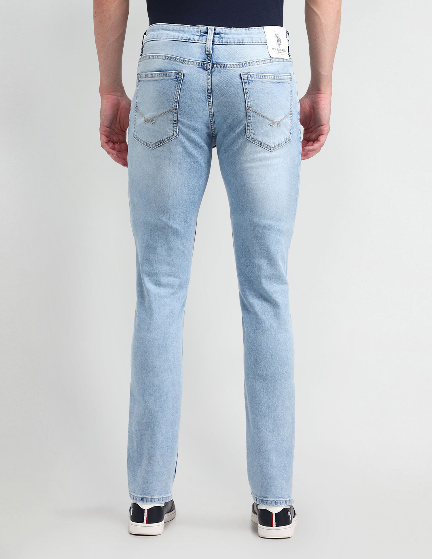 Brandon Slim Tapered Blue Jeans Blue - U.S. POLO ASSN. | Large