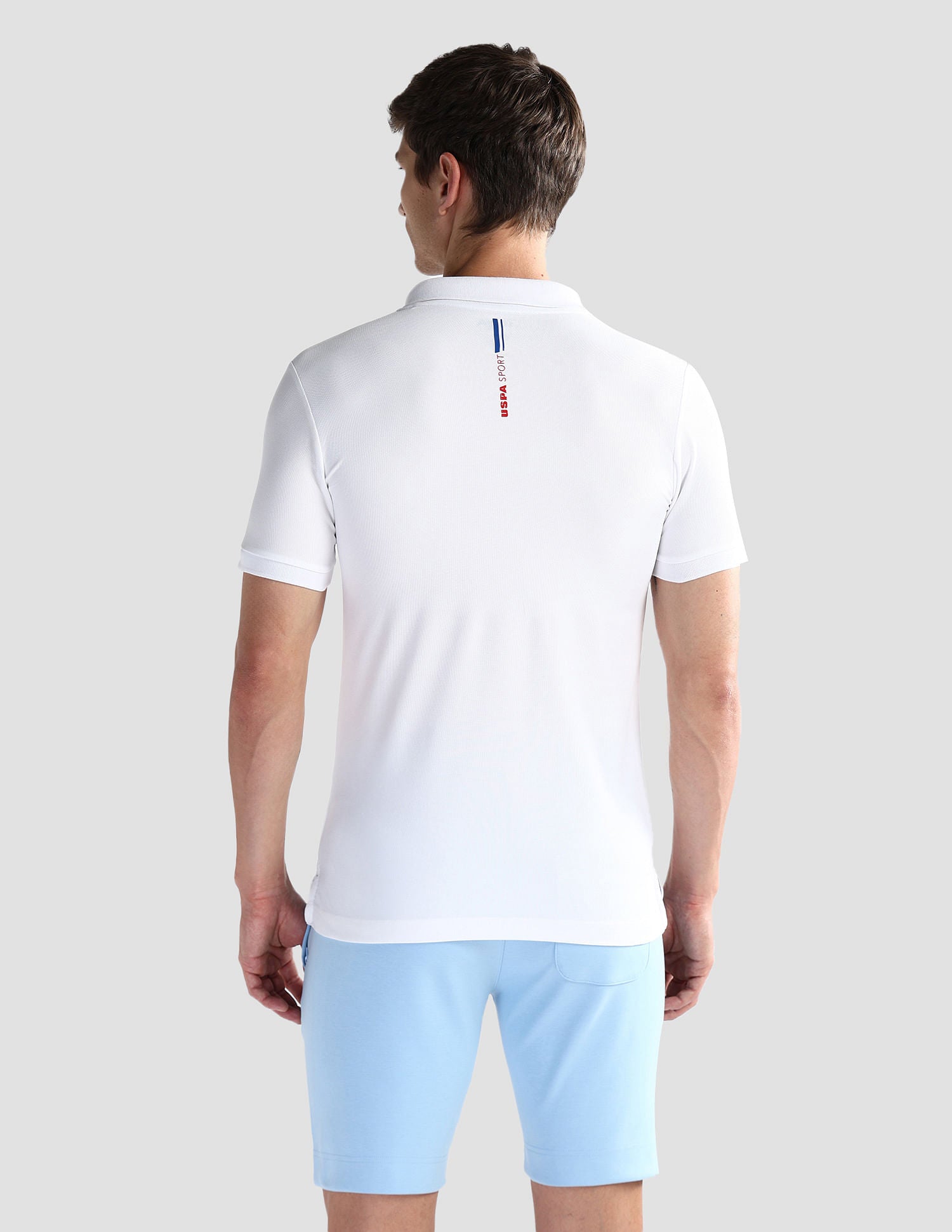Slim Zipper Polo Shirt White - U.S. Polo Assn. India | Large