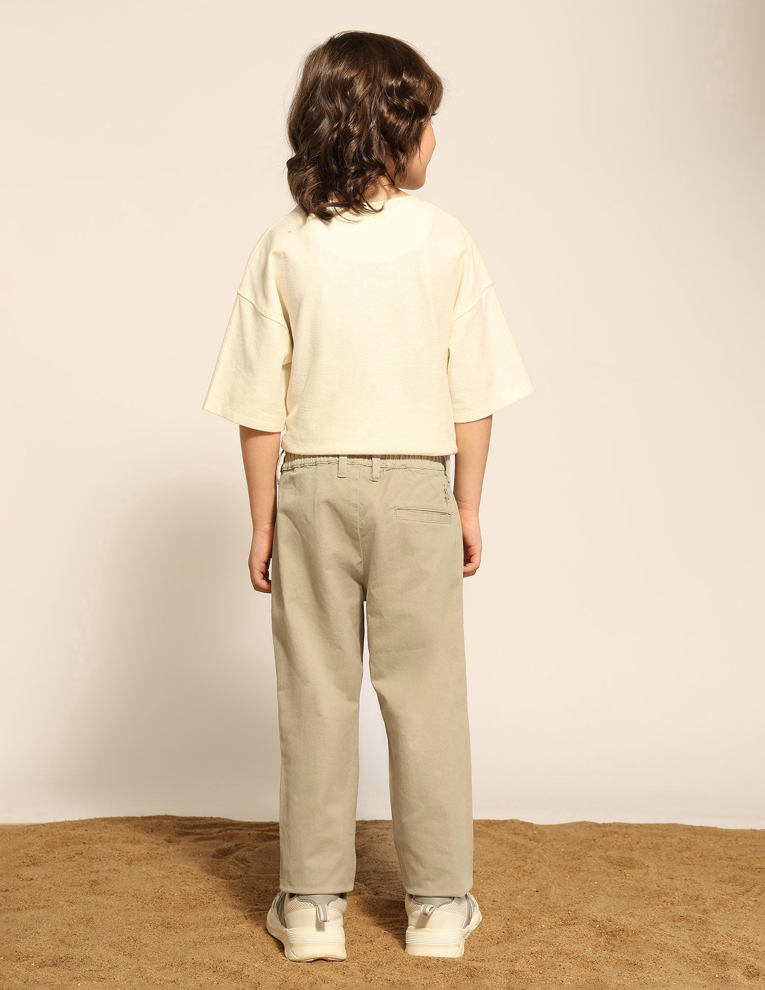 Boys Pure Cotton Twill Trousers Khaki - U.S. POLO ASSN. | Large