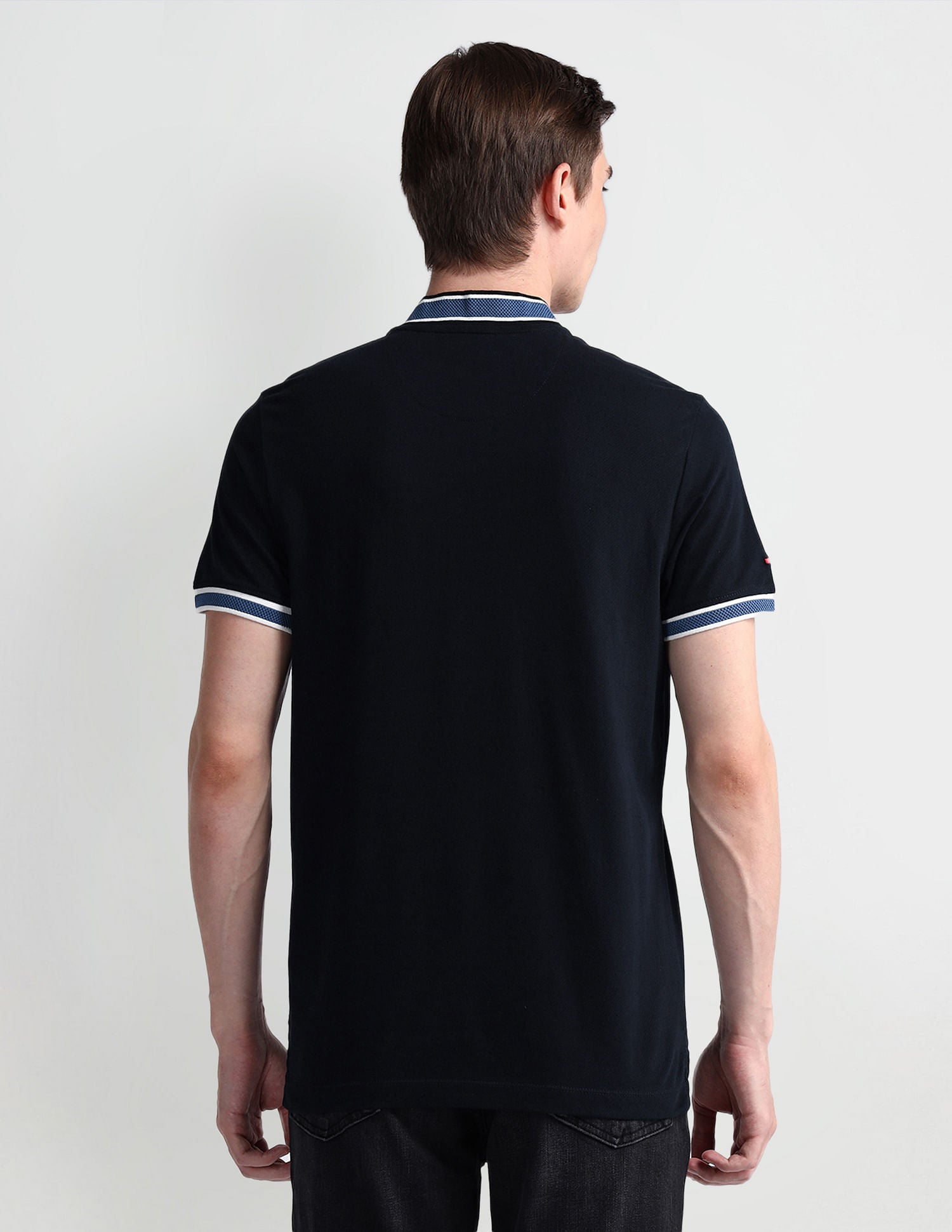 Solid Muscle Fit Polo Shirt Navy - U.S. Polo Assn. India | Large