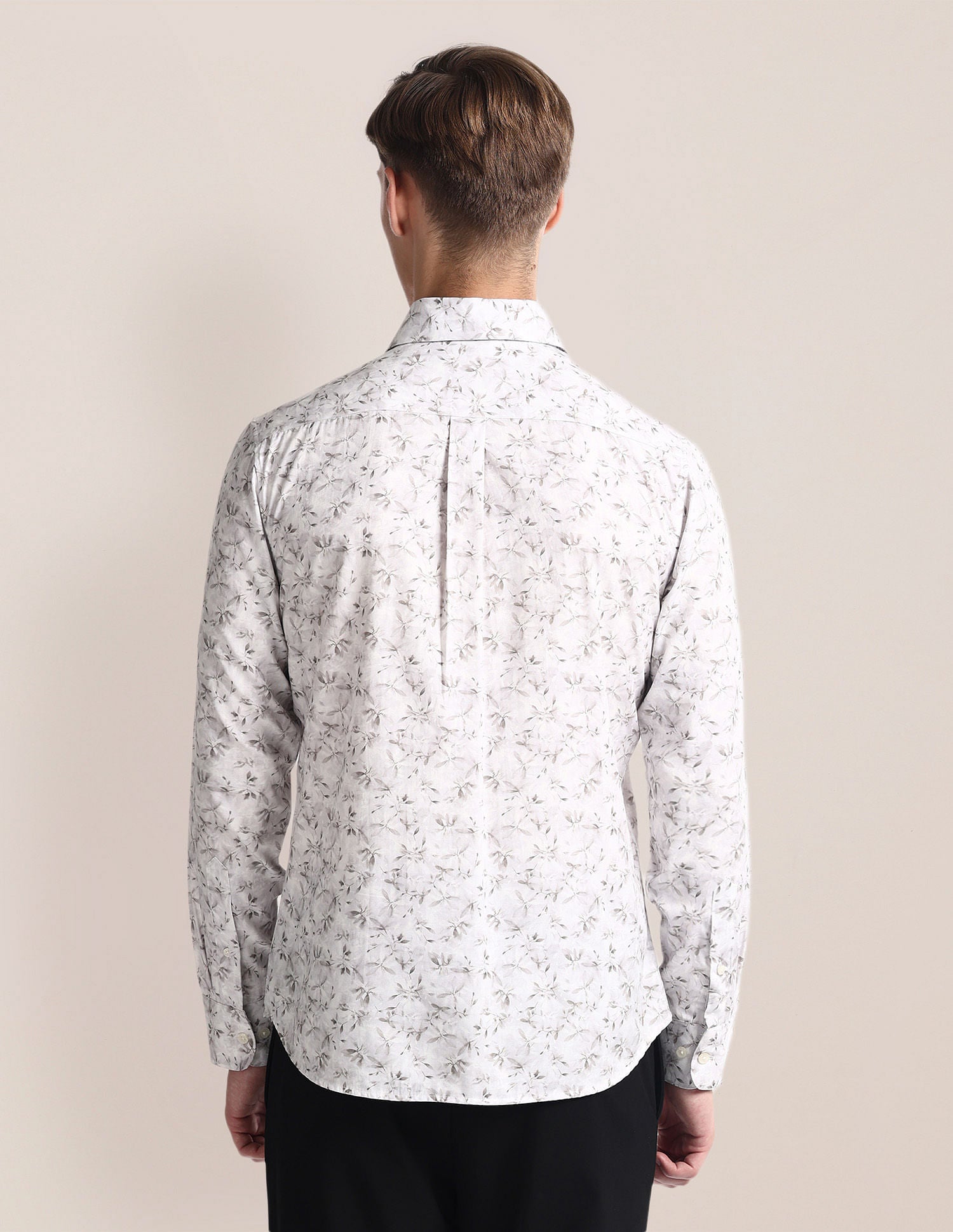 Floral Print Cotton Modal Shirt White - U.S. Polo Assn. India | Large