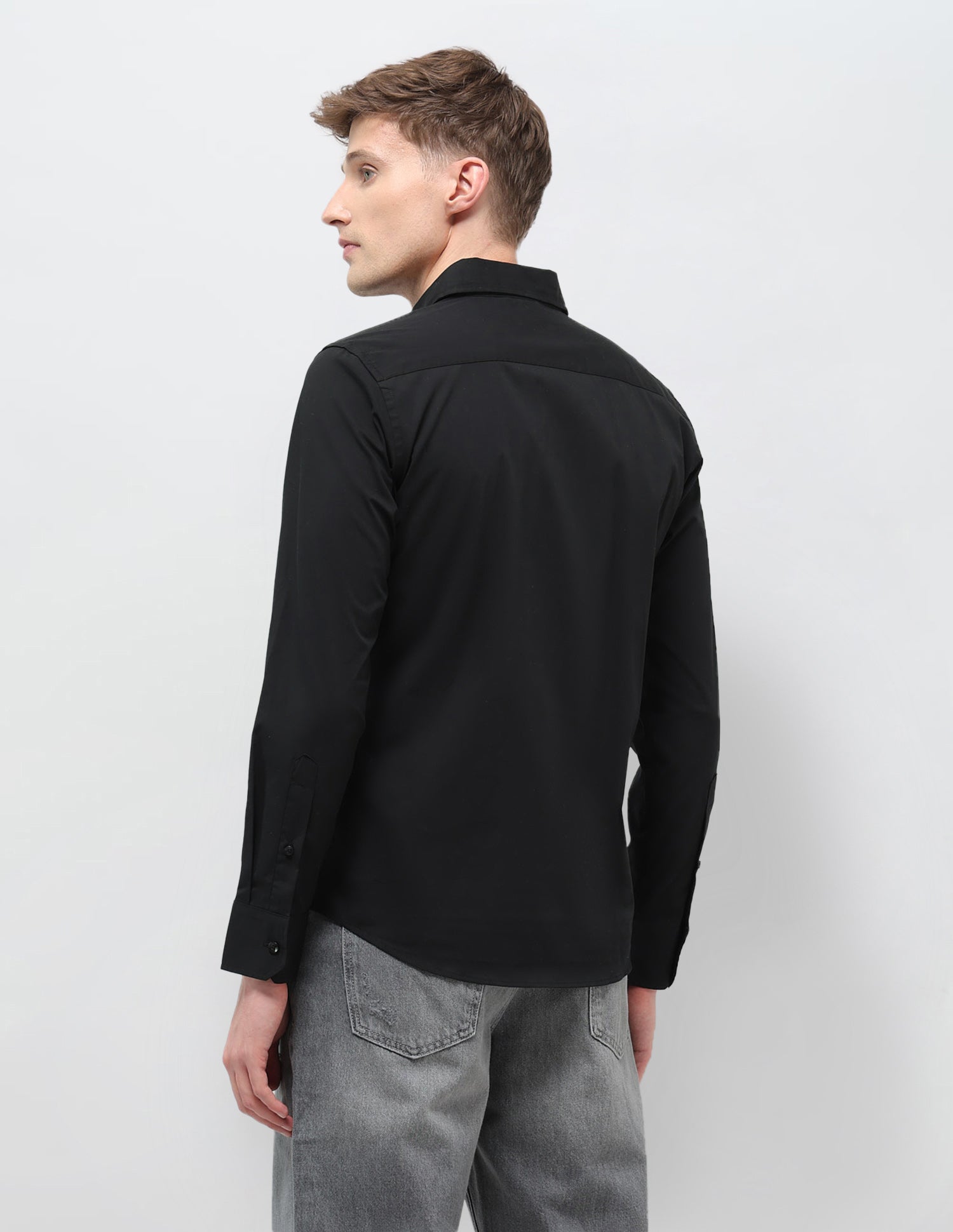 Solid Regular Fit Shirt Black - U.S. Polo Assn. India | Large