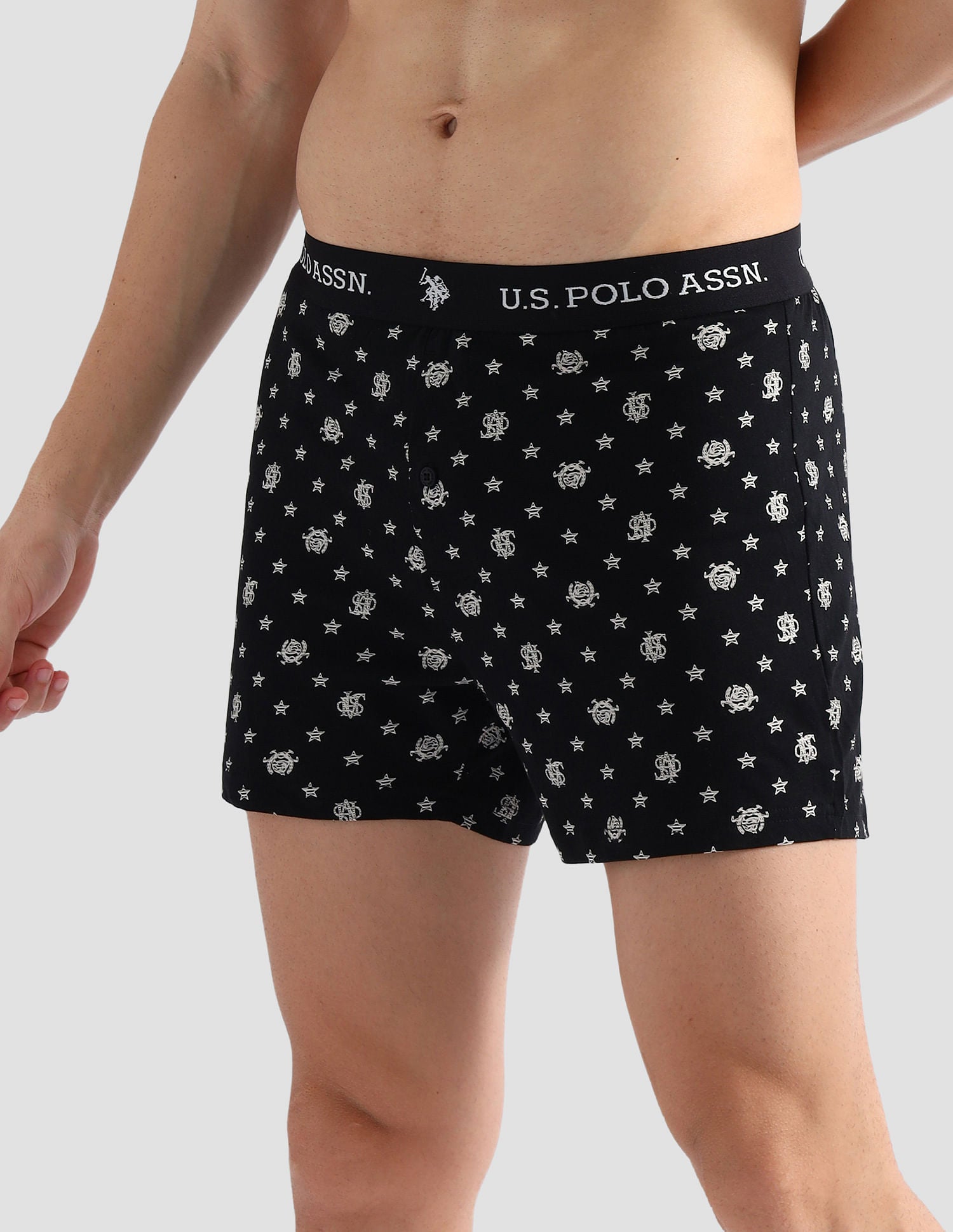 Comfort Regular Fit Solid OEX09 Boxers - Pack of 2 Black and Navy - U.S. POLO ASSN. | Large