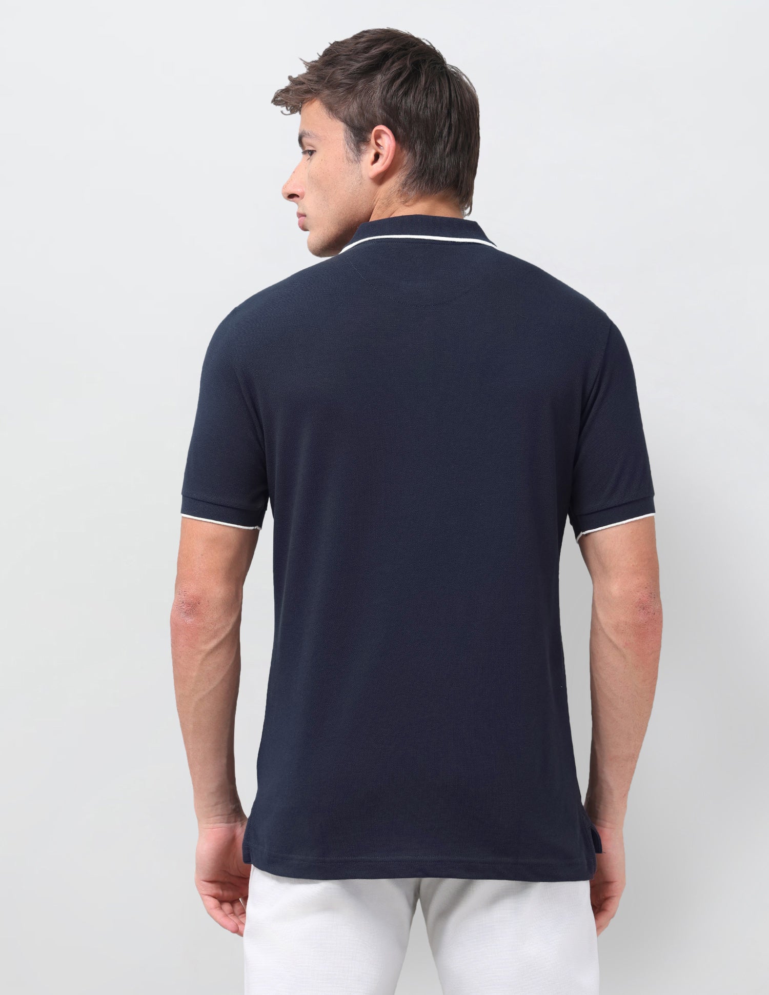Solid Regular Fit Polo Shirt Navy - U.S. Polo Assn. India | Large