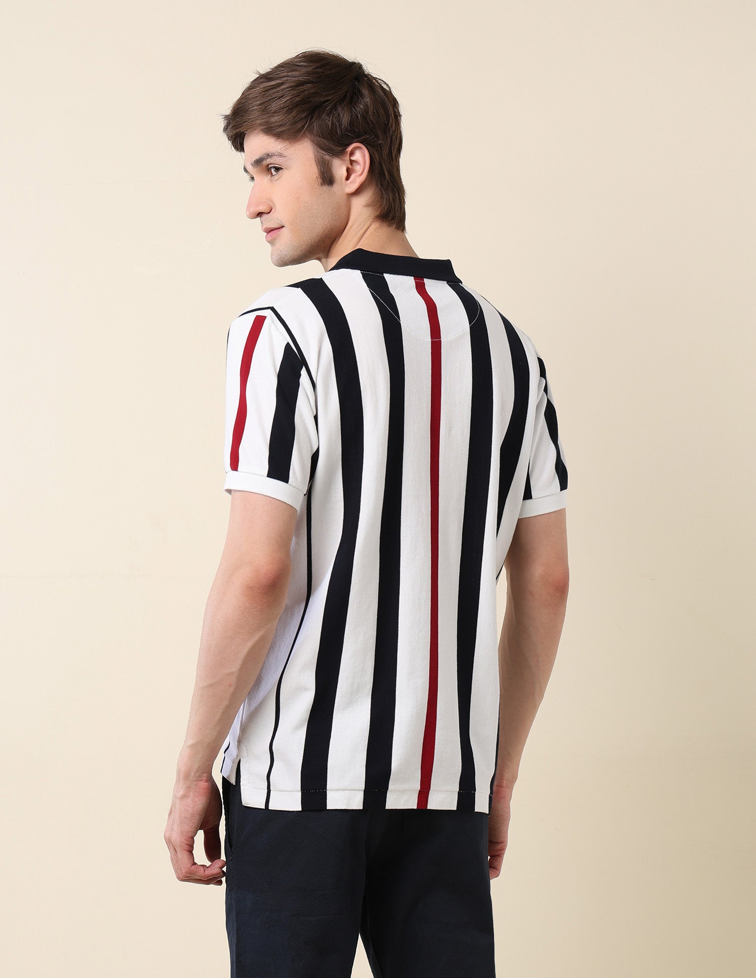 Vertical Striped Classic Polo Shirt White - U.S. Polo Assn. India | Large