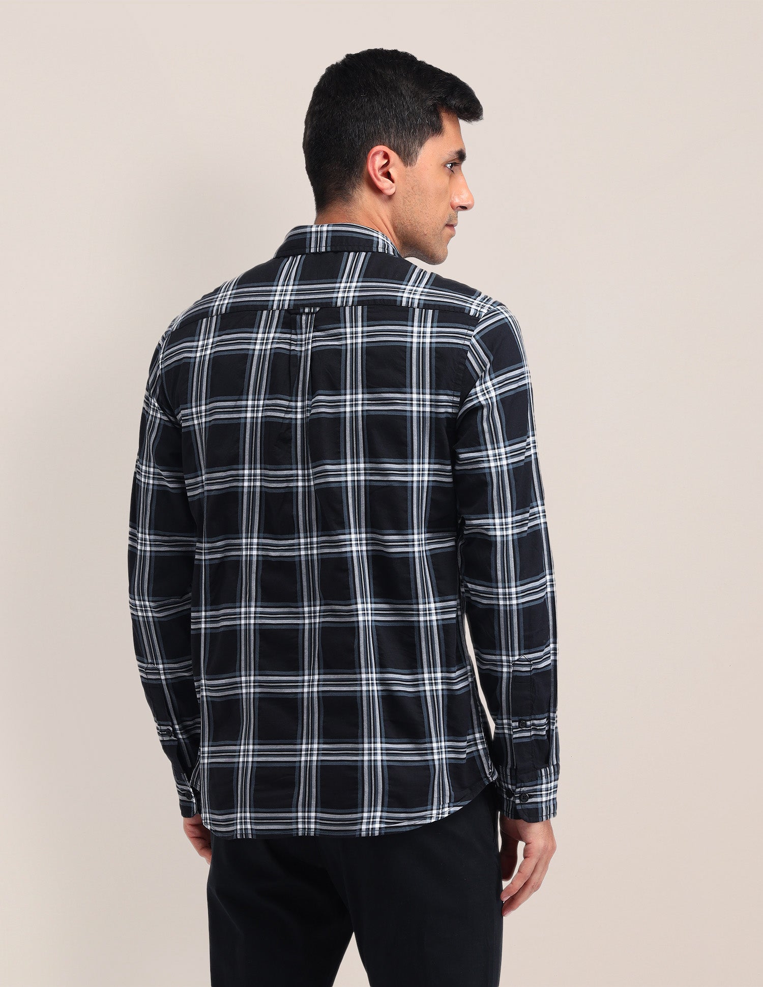 Dupplin Check Printed Regular Fit Shirt Black - U.S. POLO ASSN. | Large