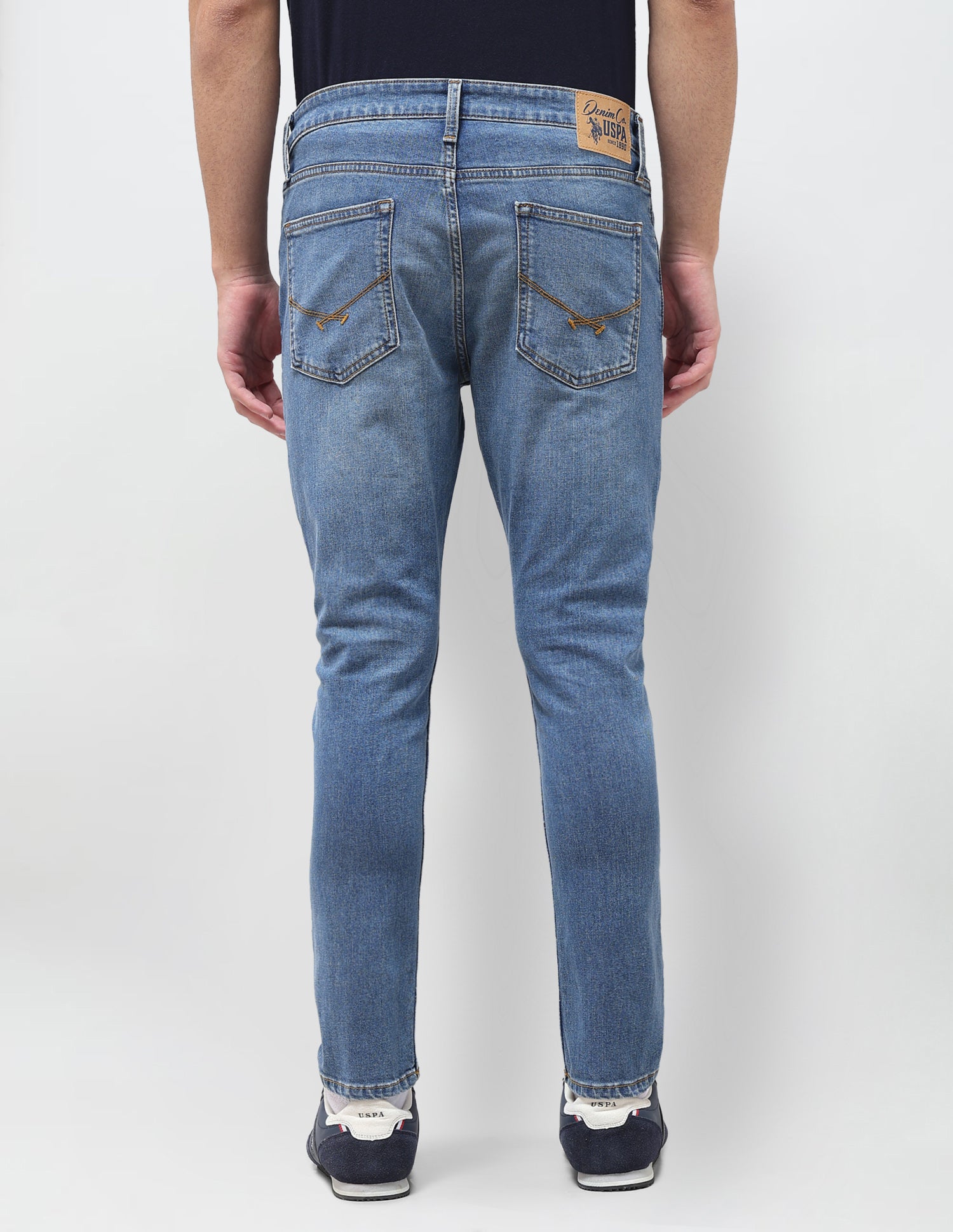 Henry Tapered Fit Blue Jeans Mid Blue - U.S. Polo Assn. India | Large