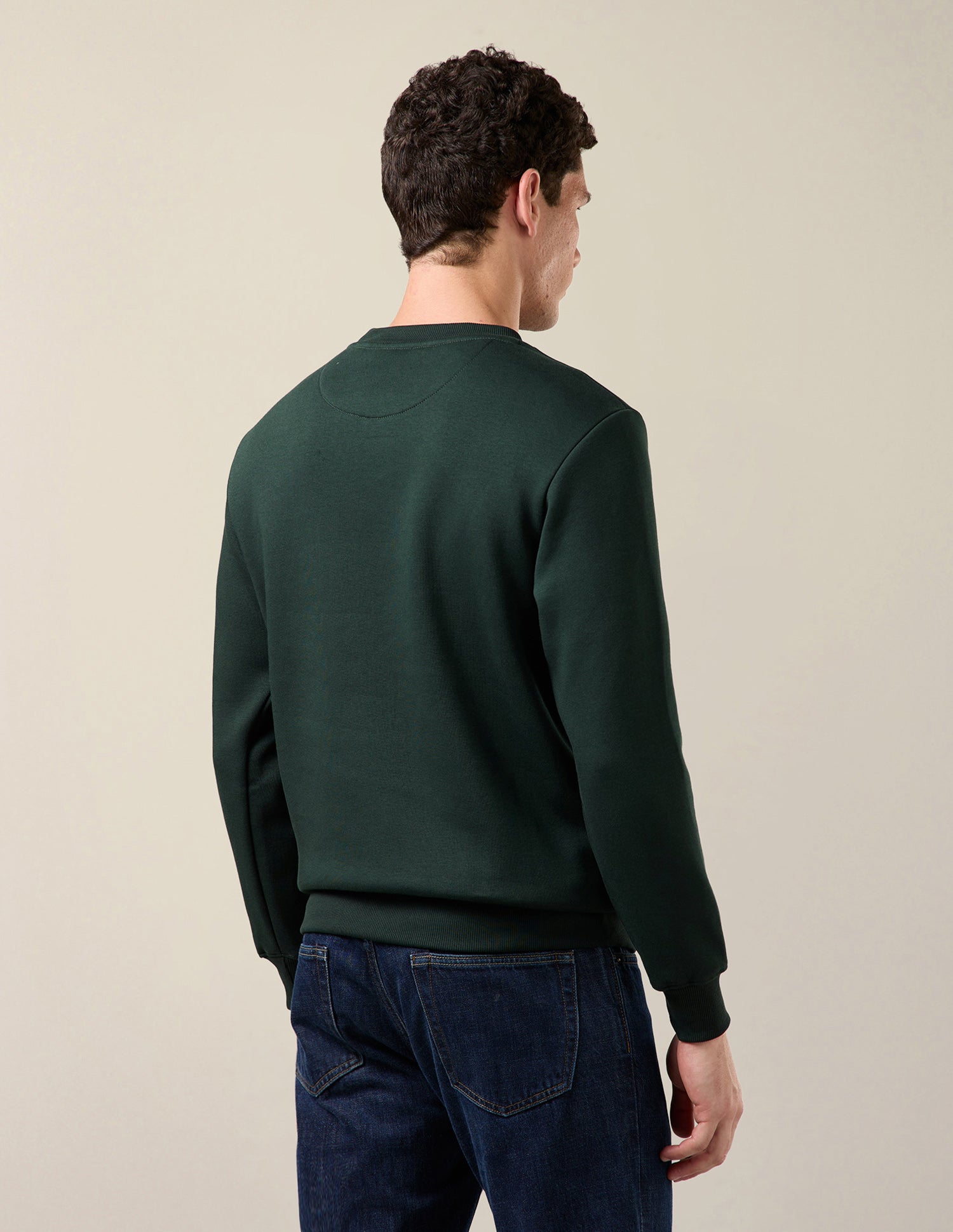 Brand Embroidered Slim Fit Sweatshirt Dark Green - U.S. Polo Assn. India | Large