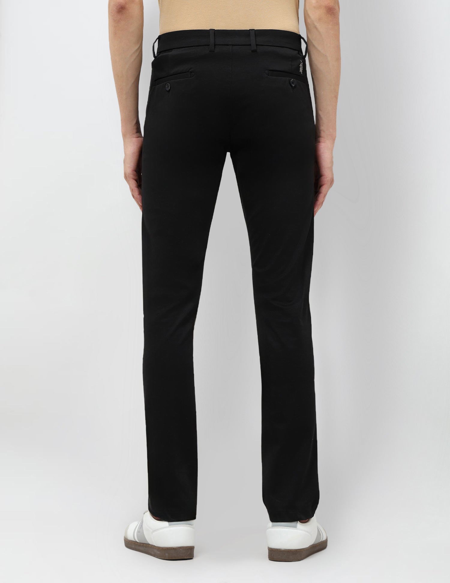 Satin Slim Fit Trousers Black - U.S. POLO ASSN. | Large