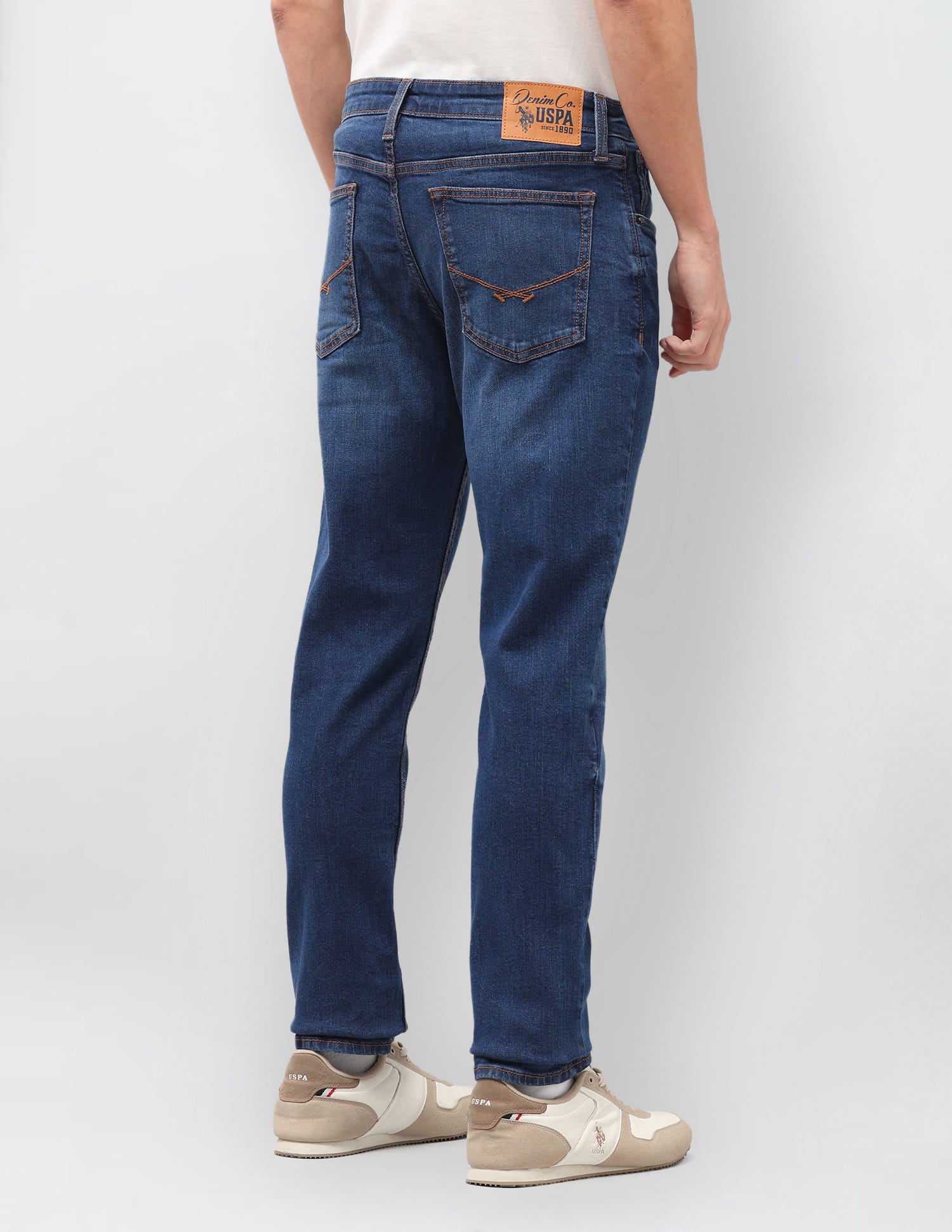 Solid Slim Fit Jeans Blue - U.S. Polo Assn. India | Large