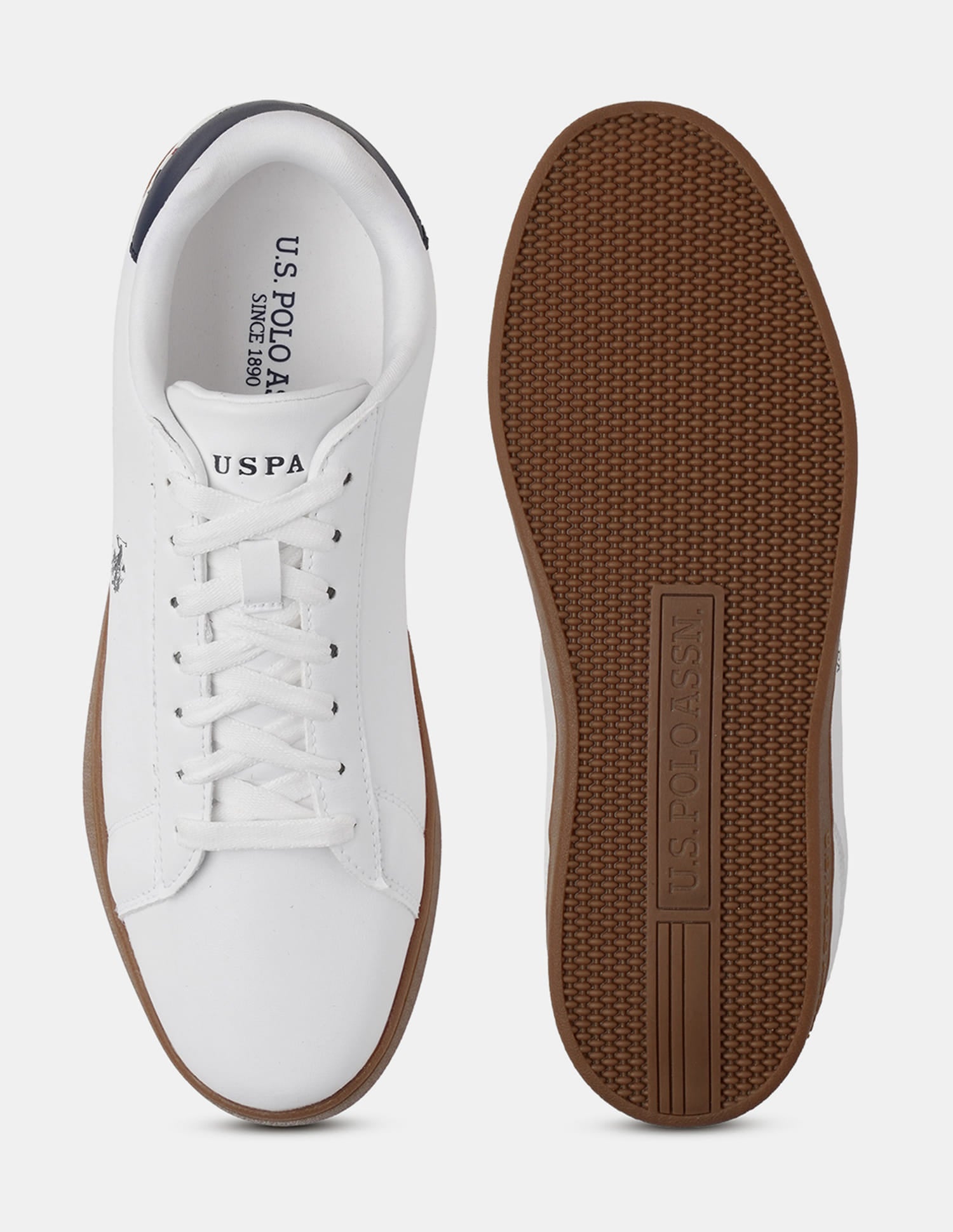 Men Solid Rheede 2.0 Sneakers White - U.S. Polo Assn. India | Large