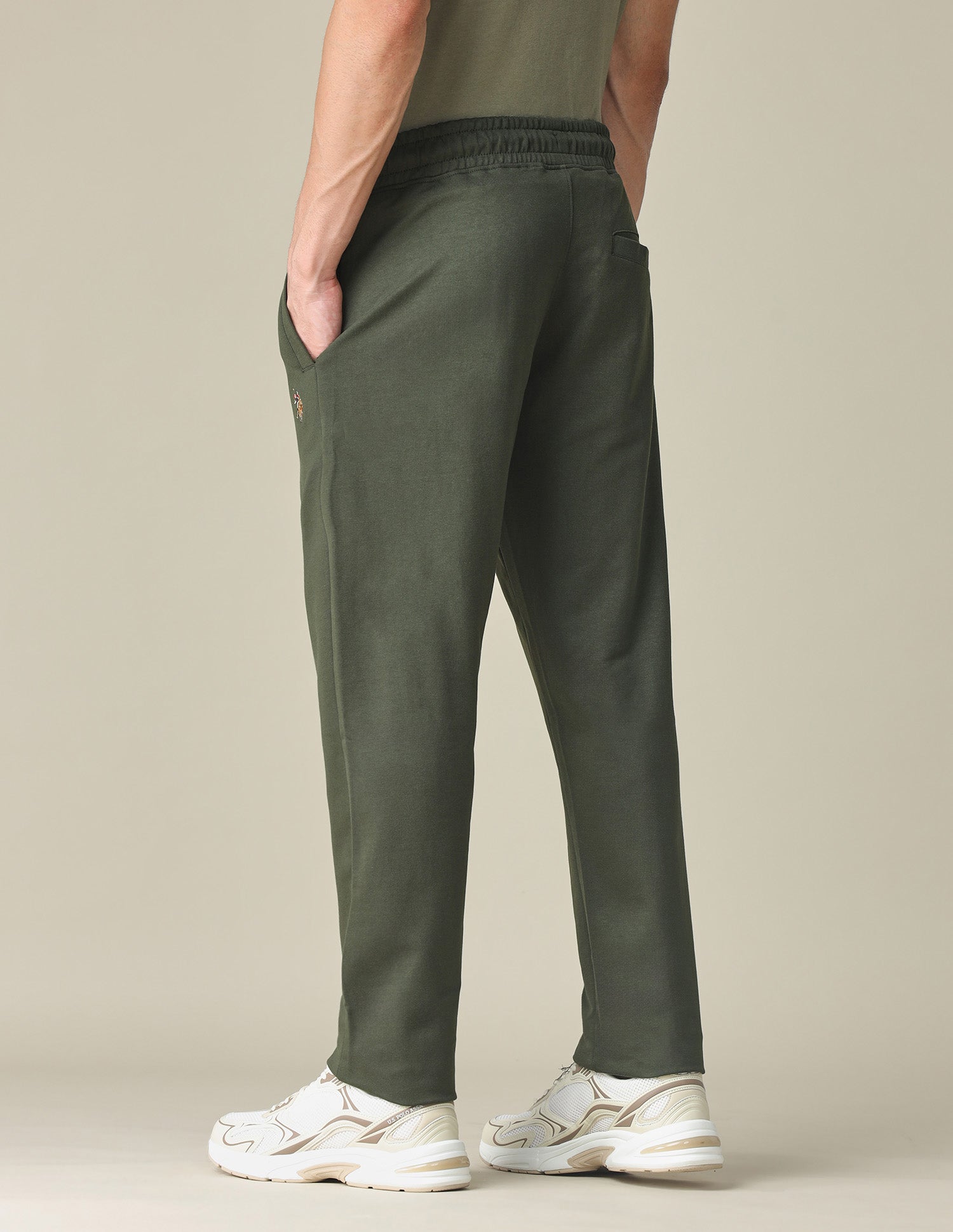 Solid Regular Fit Track Pants Olive - U.S. POLO ASSN. | Large