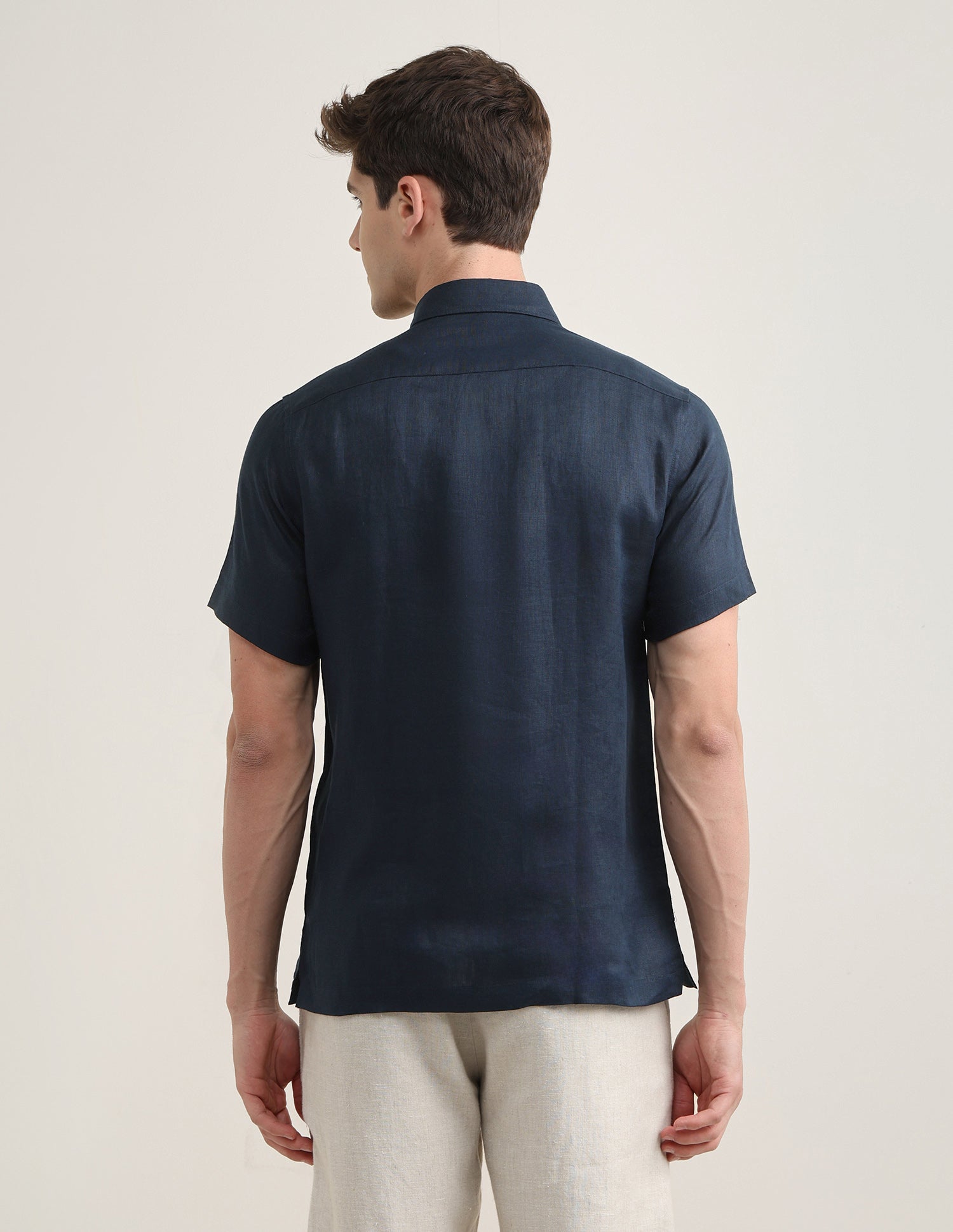 Solid Regular Fit Shirt Navy - U.S. Polo Assn. India | Large