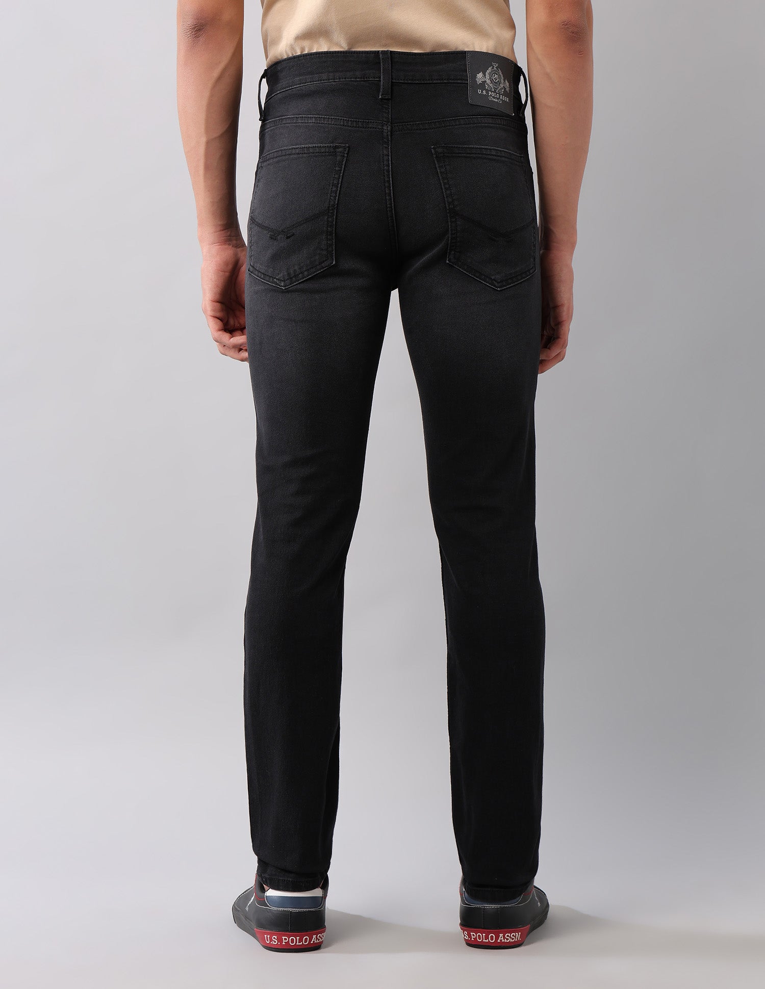 Regallo Skinny Fit Black Jeans Black - U.S. Polo Assn. India | Large