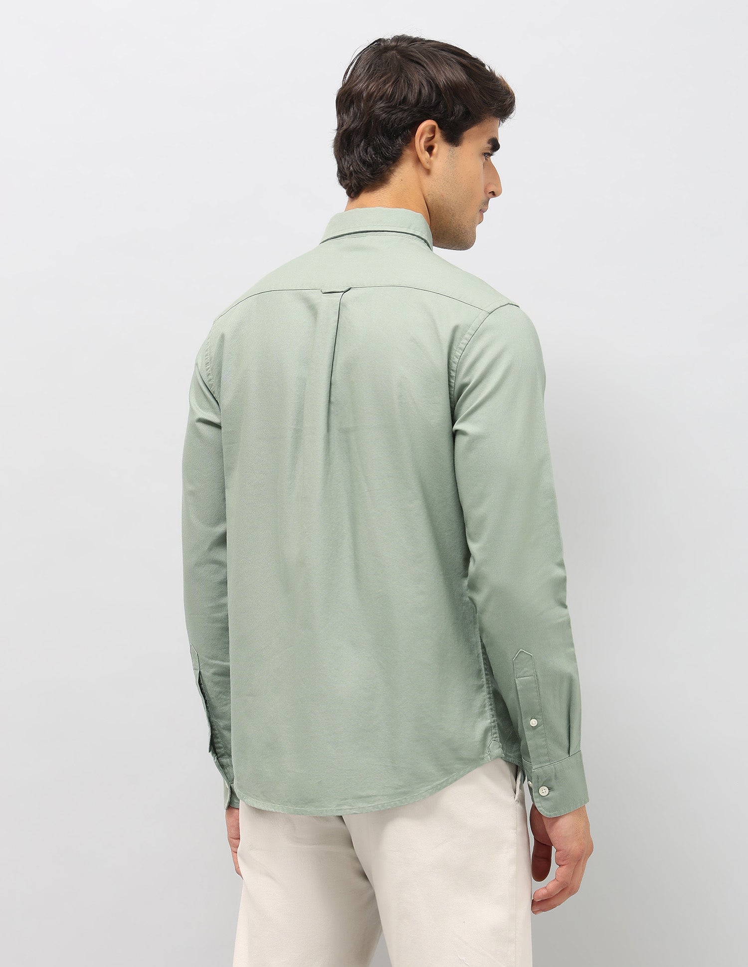 Oxford Tailored Fit Shirt Light Green - U.S. Polo Assn. India | Large