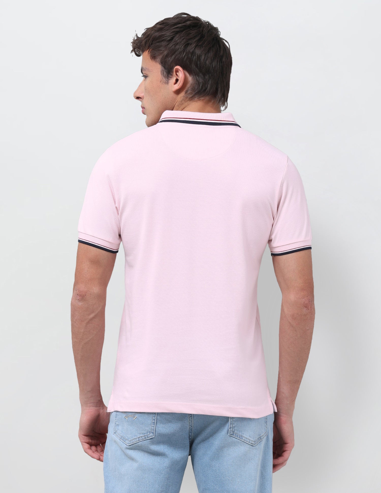 Solid Relaxed Fit Polo Shirt Light Pink - U.S. Polo Assn. India | Large