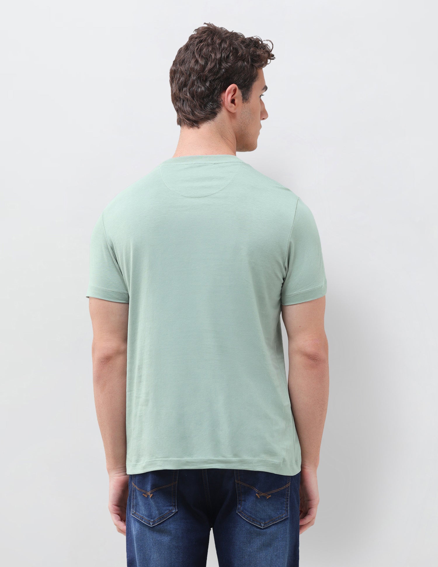 Solid Regular Fit T-Shirt Light Green - U.S. Polo Assn. India | Large