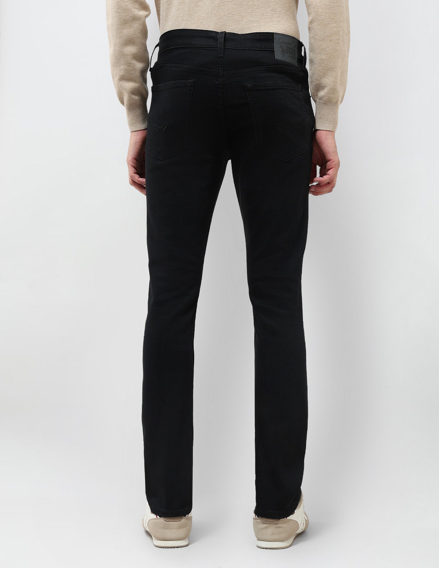 Regallo Skinny Fit Mid Rise Jeans Black - U.S. Polo Assn. India | Large