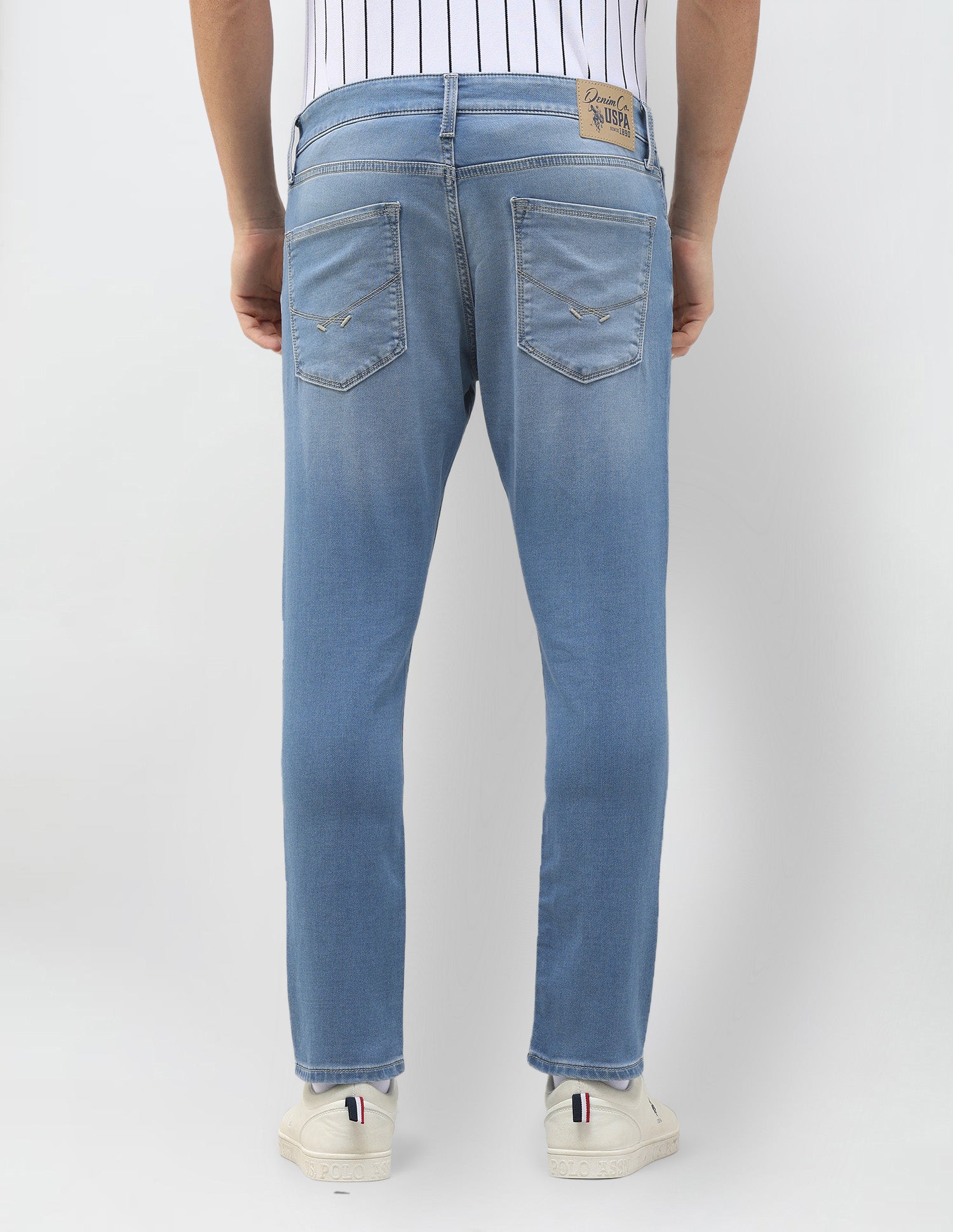 Henry Tapered Fit Blue Jeans Light Blue - U.S. Polo Assn. India | Large