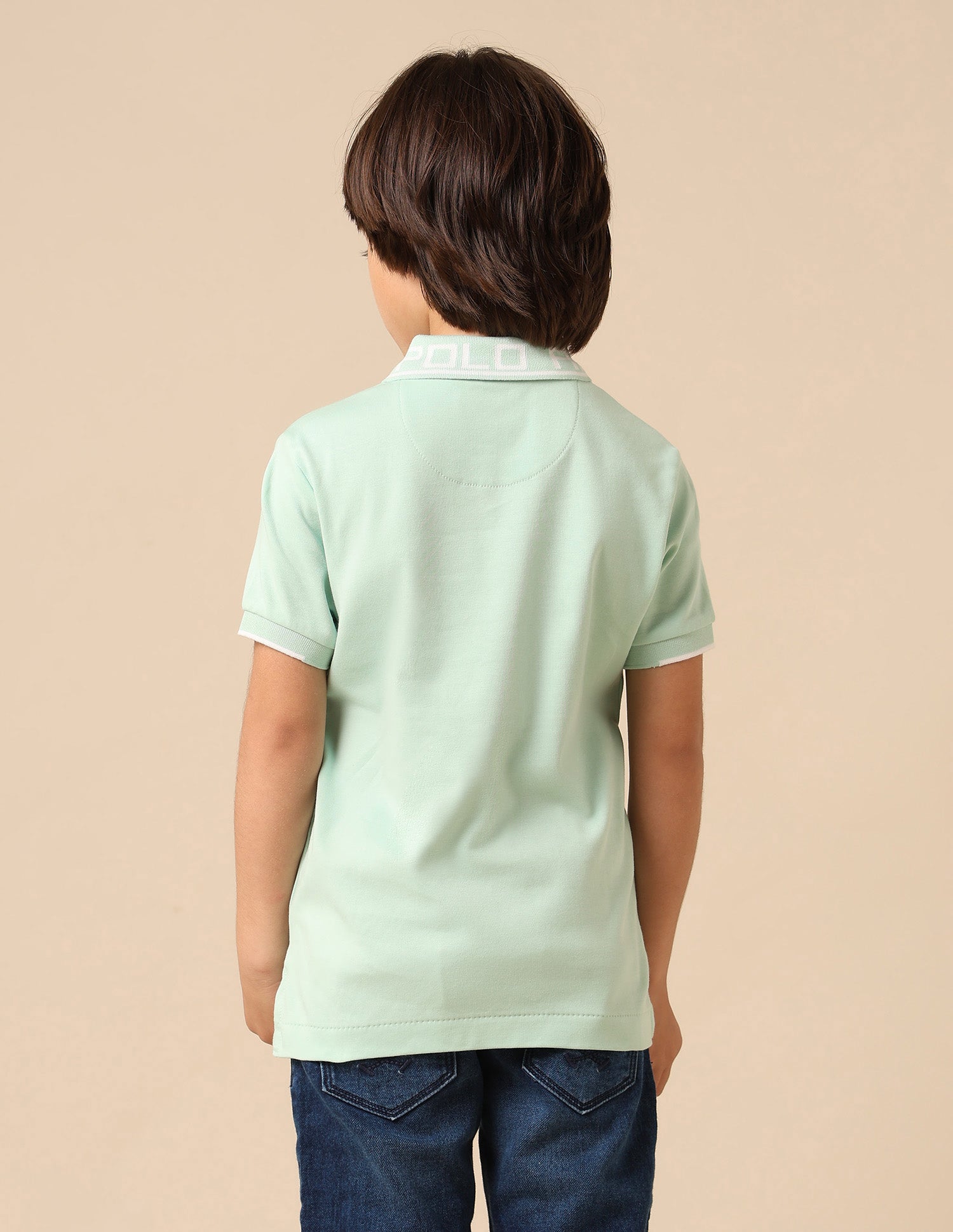 Boys Solid Pure Cotton Polo Shirt Mint - U.S. POLO ASSN. | Large