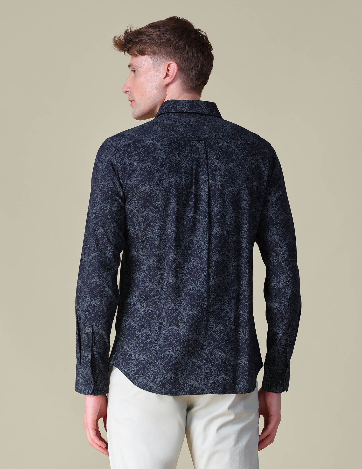 Oxford All Over Printed Shirt Black - U.S. POLO ASSN. | Large