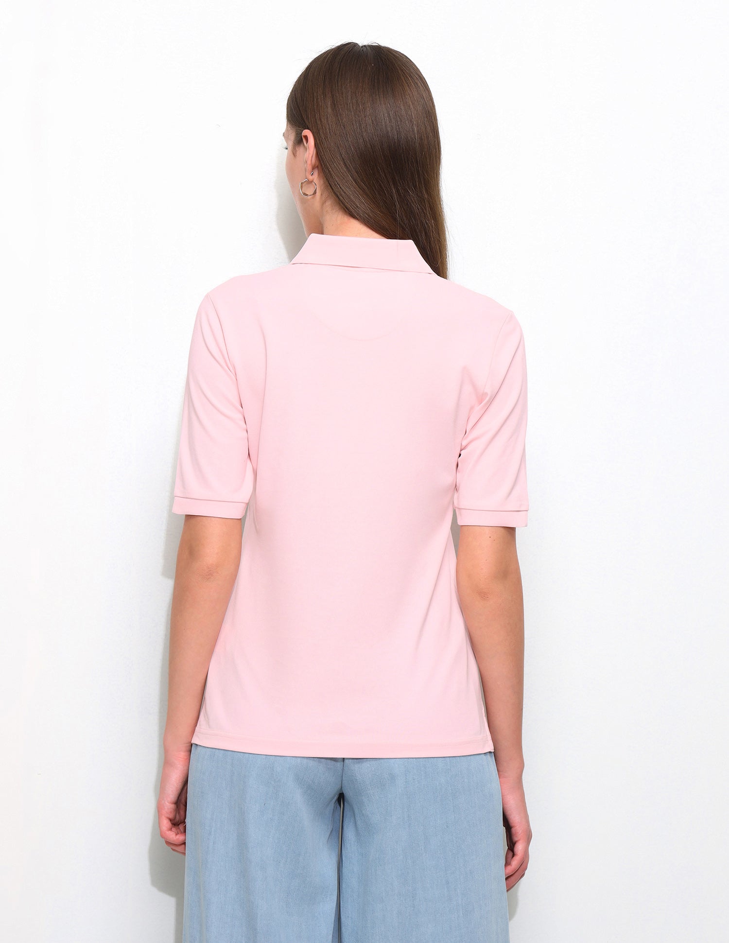 Solid Regular Fit Polo Shirt Pink - U.S. Polo Assn. India | Large