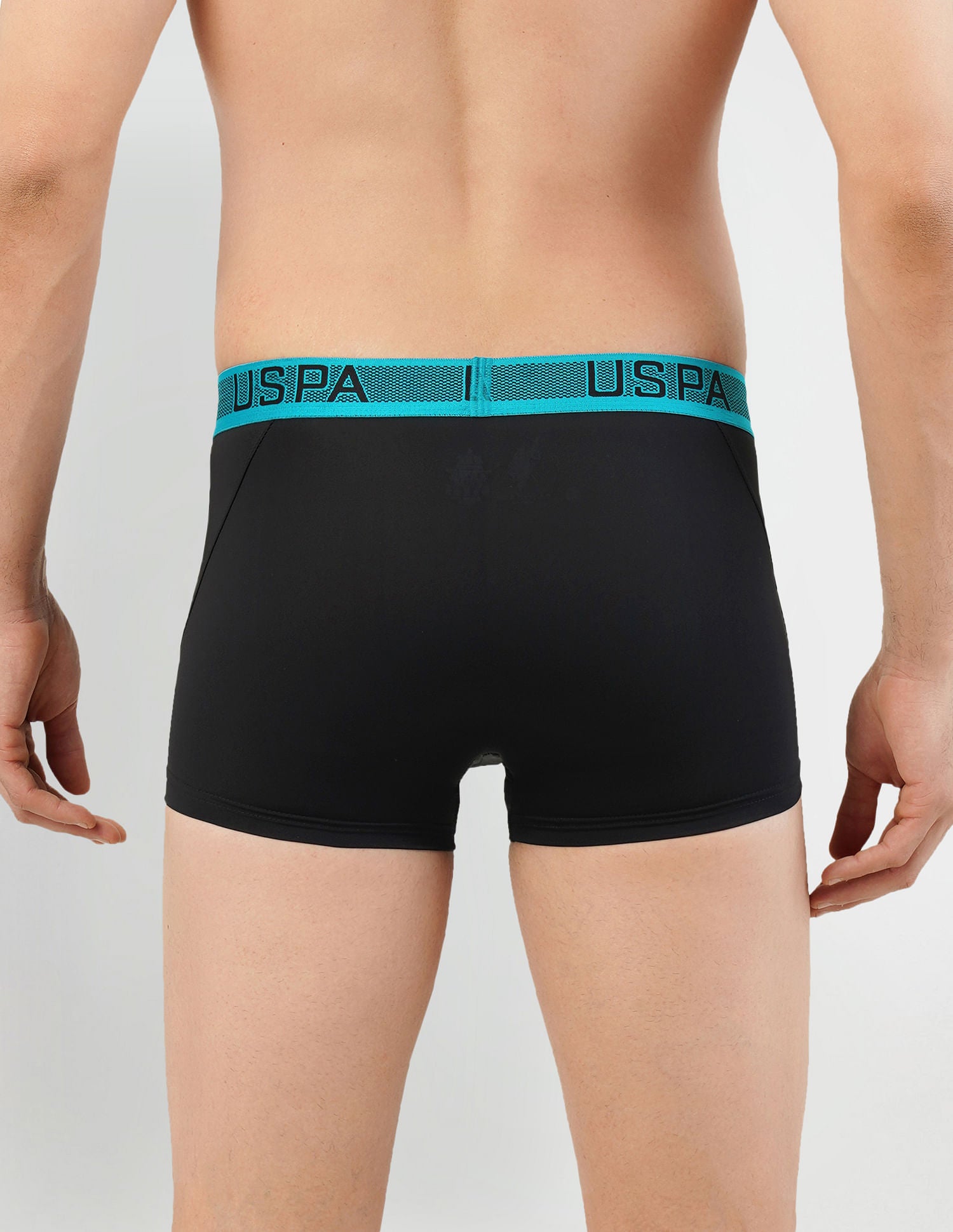 Nylon Spandex Solid I709 Trunks - Pack Of 1 Black - U.S. POLO ASSN. | Large